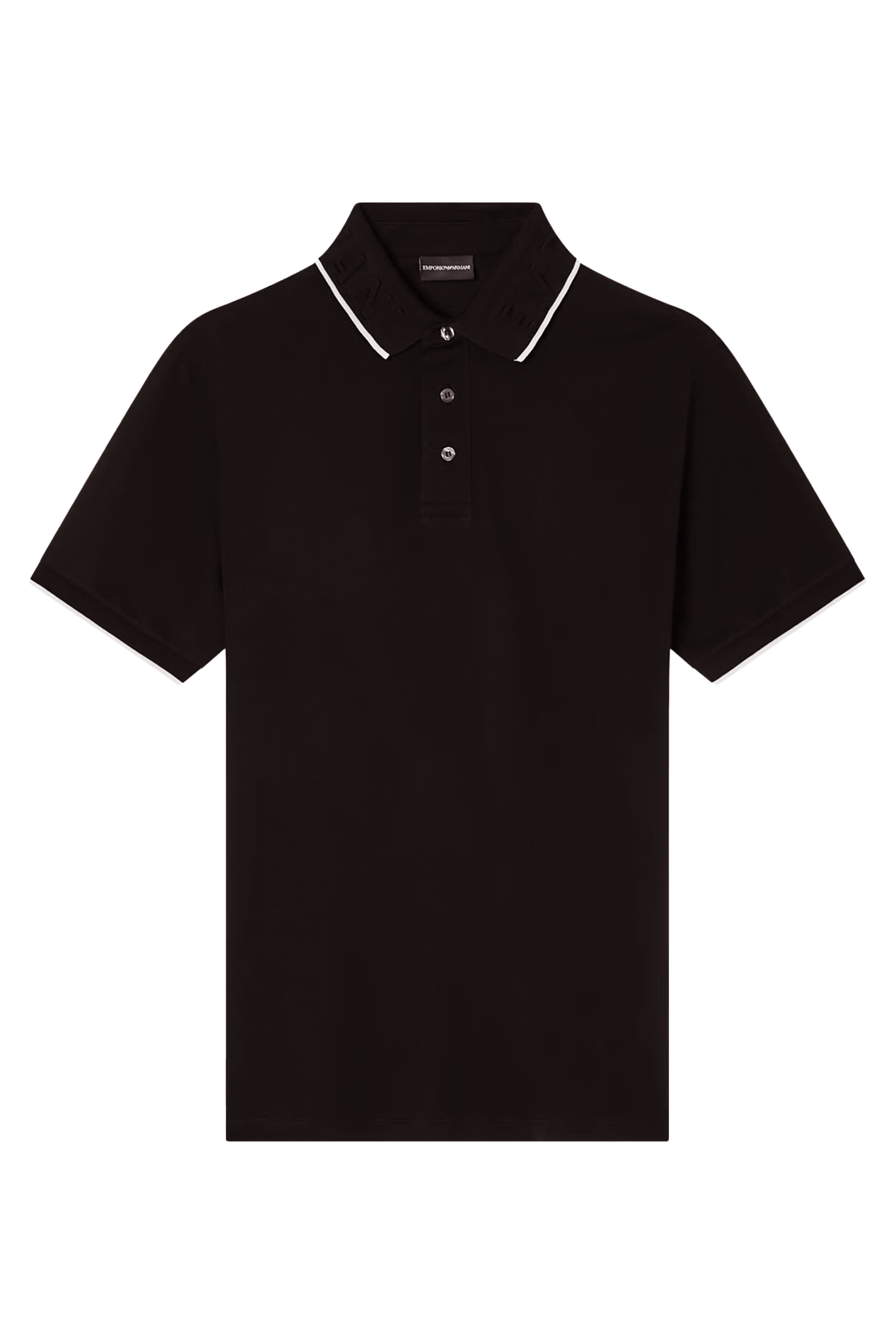 Embossed Logo Collar Piqu&eacute; Polo Shirt