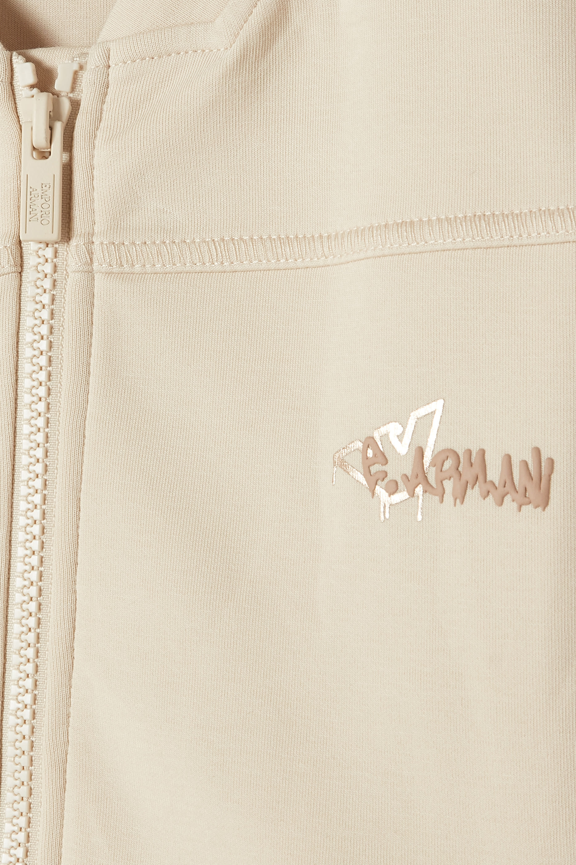 طقم بدلة رياضية بسحاب وشعار الماركة للأطفال