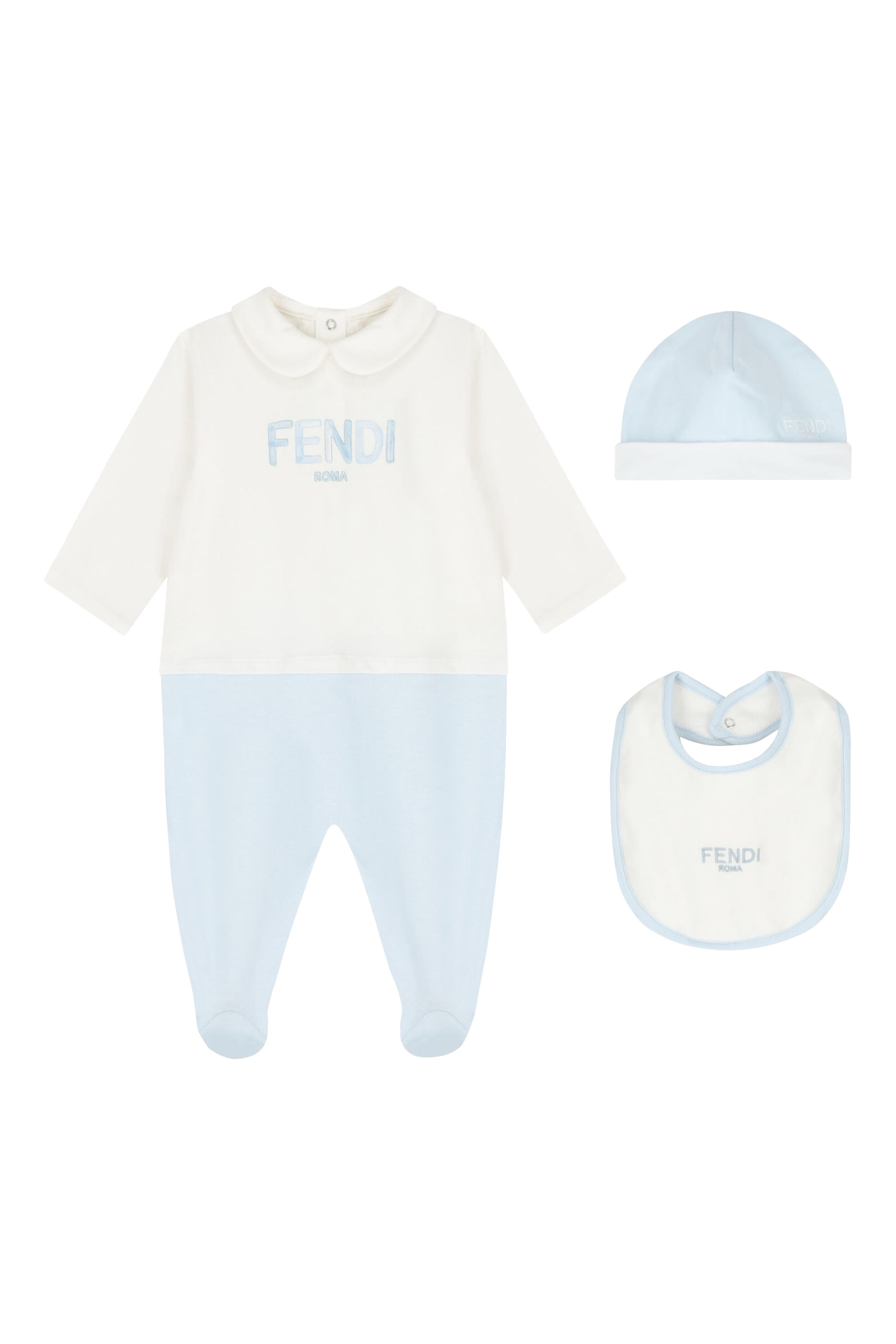 طقم لباس قطعة واحدة وصدرية وقبعة قطن للأطفال 