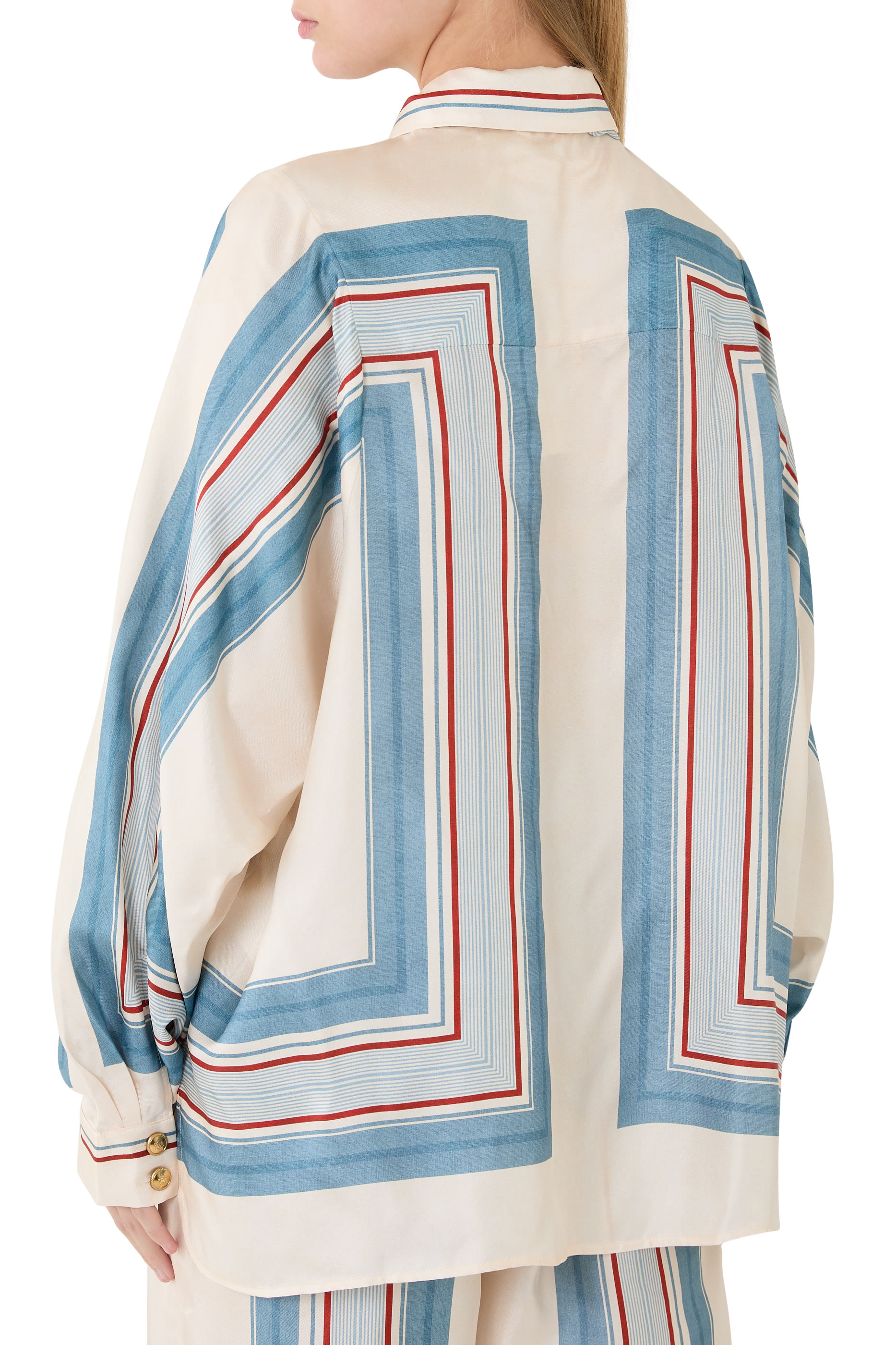  قميص بوشاح بقصة مريحة