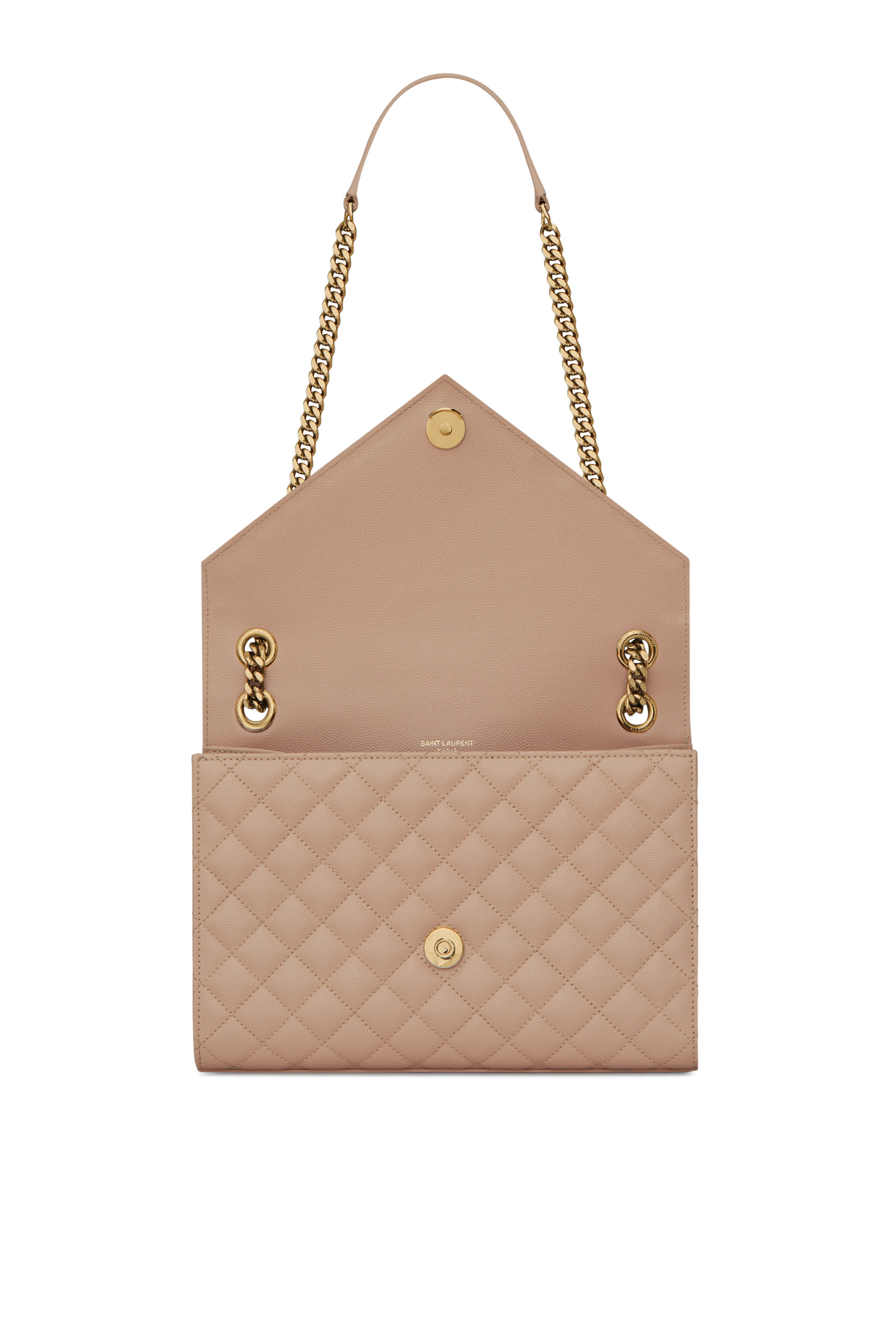 حقيبة متوسطة بتصميم ظرف جلد محفور غران دي بودريه وتصميم مبطن