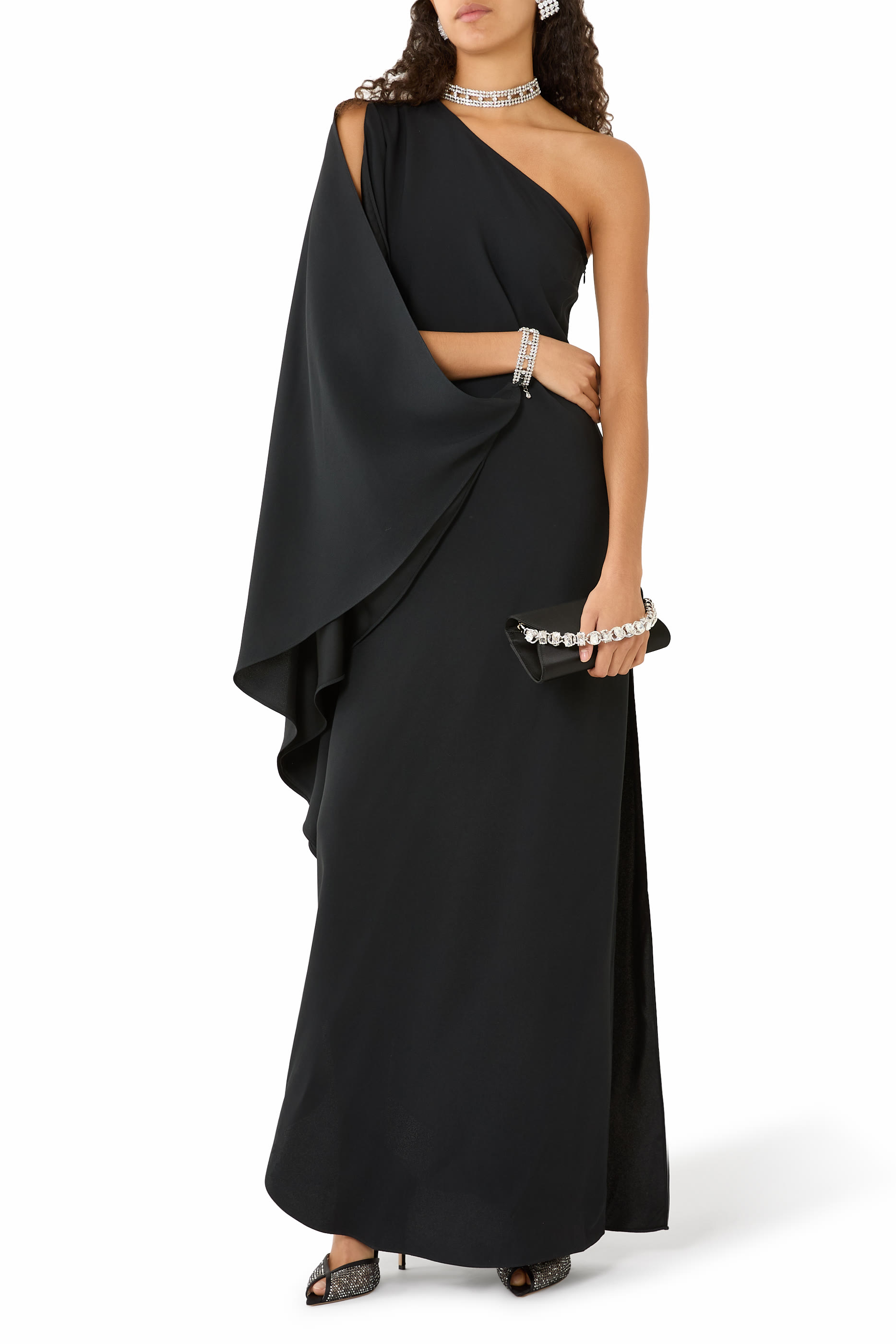 فستان بولكان مرصع بالكريستال