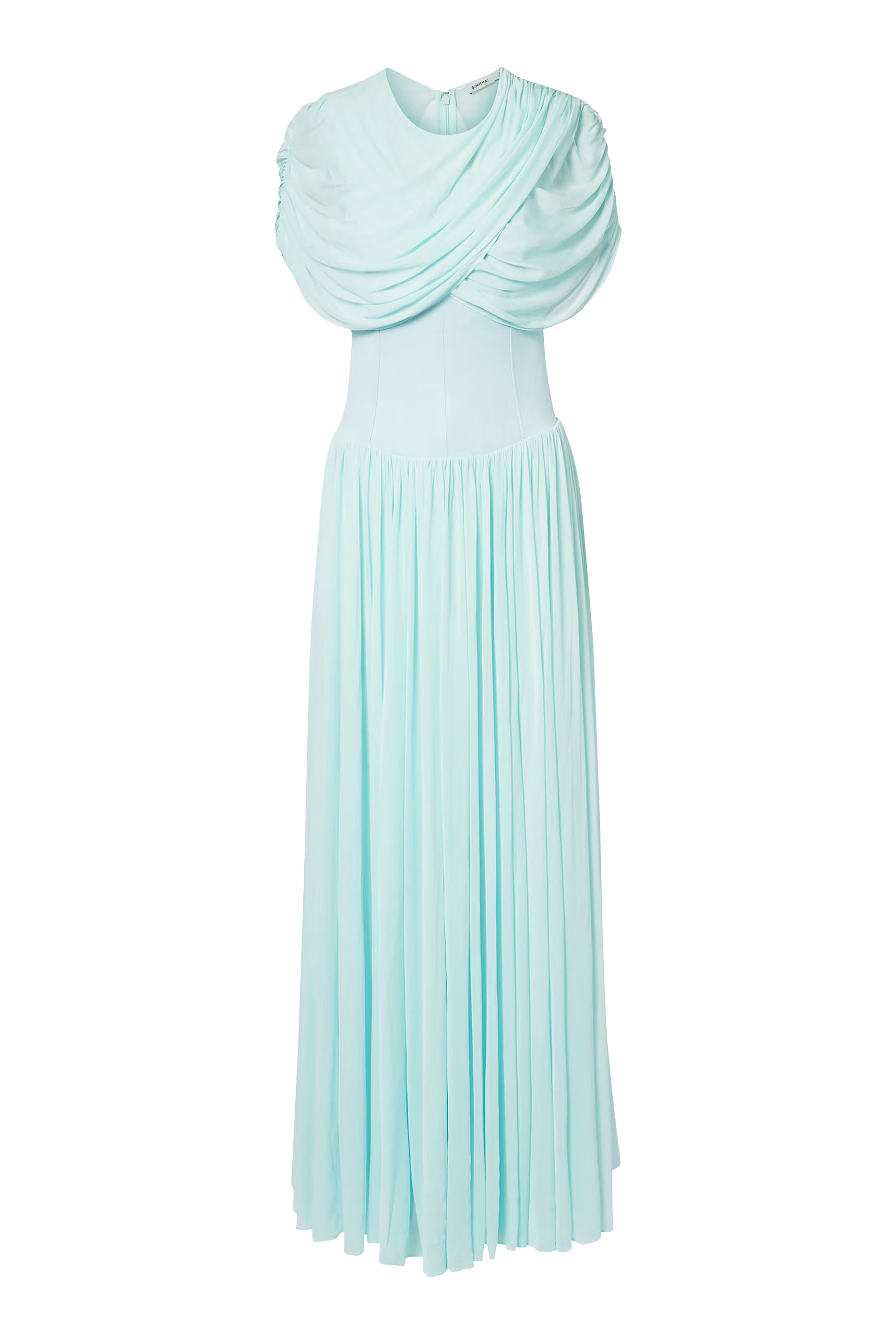 فستان نانسي درابيه متوسط الطول بكاب جيرسيه