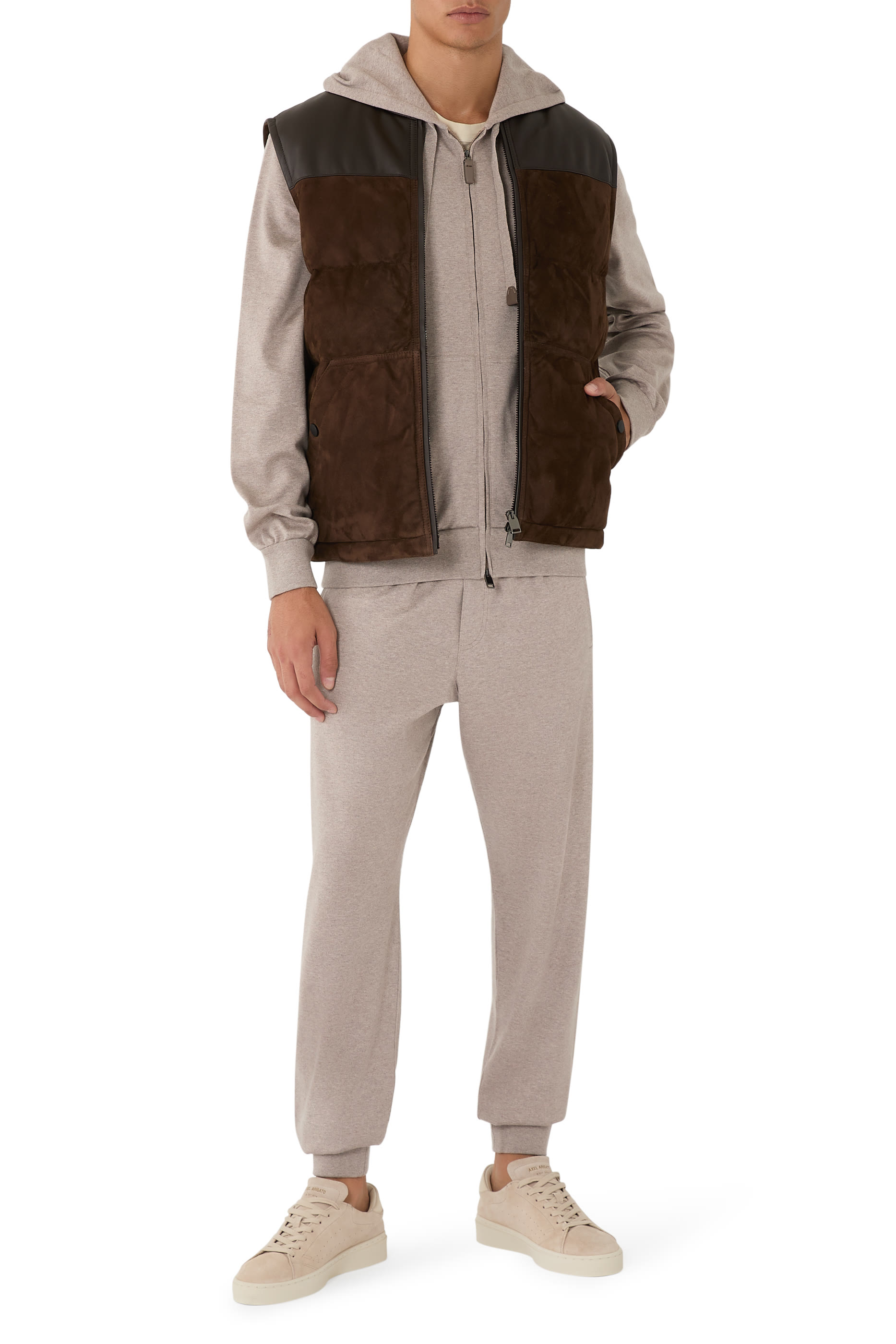 Stretch Cotton Piqu&eacute; Sweatpants