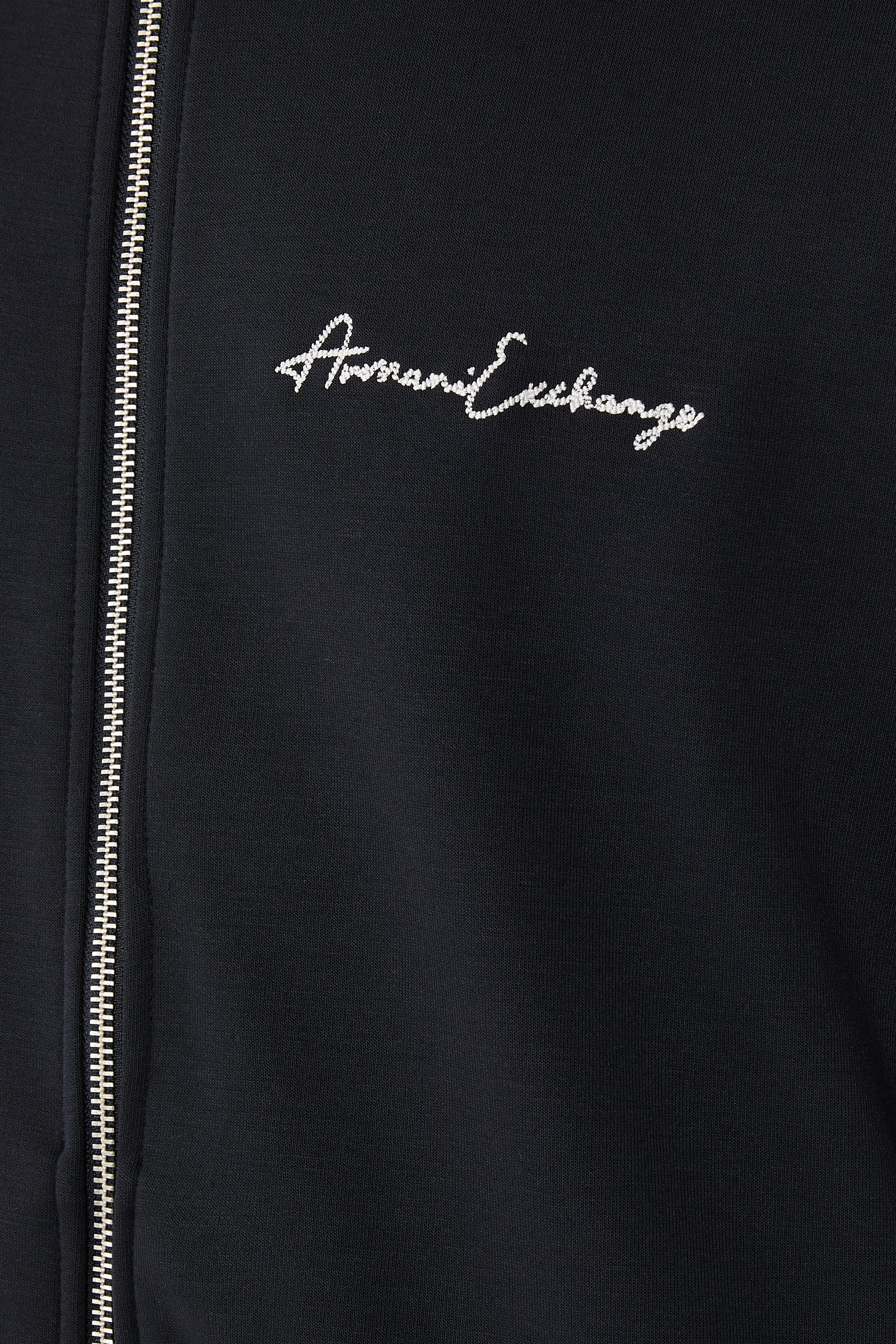 سويت شيرت بأشرطة وسحاب كامل وشعار الماركة