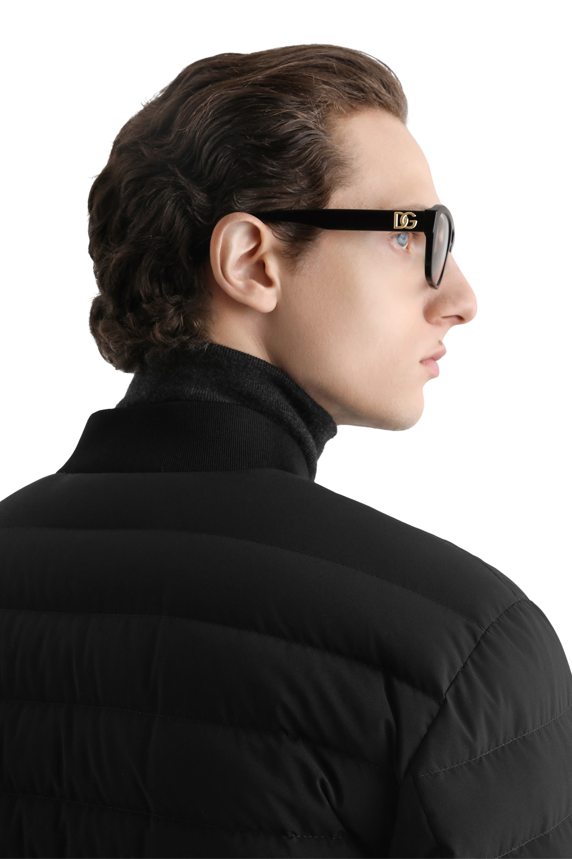 جاكيت بتصميم مبطن مزين بشعار الماركة ساتان