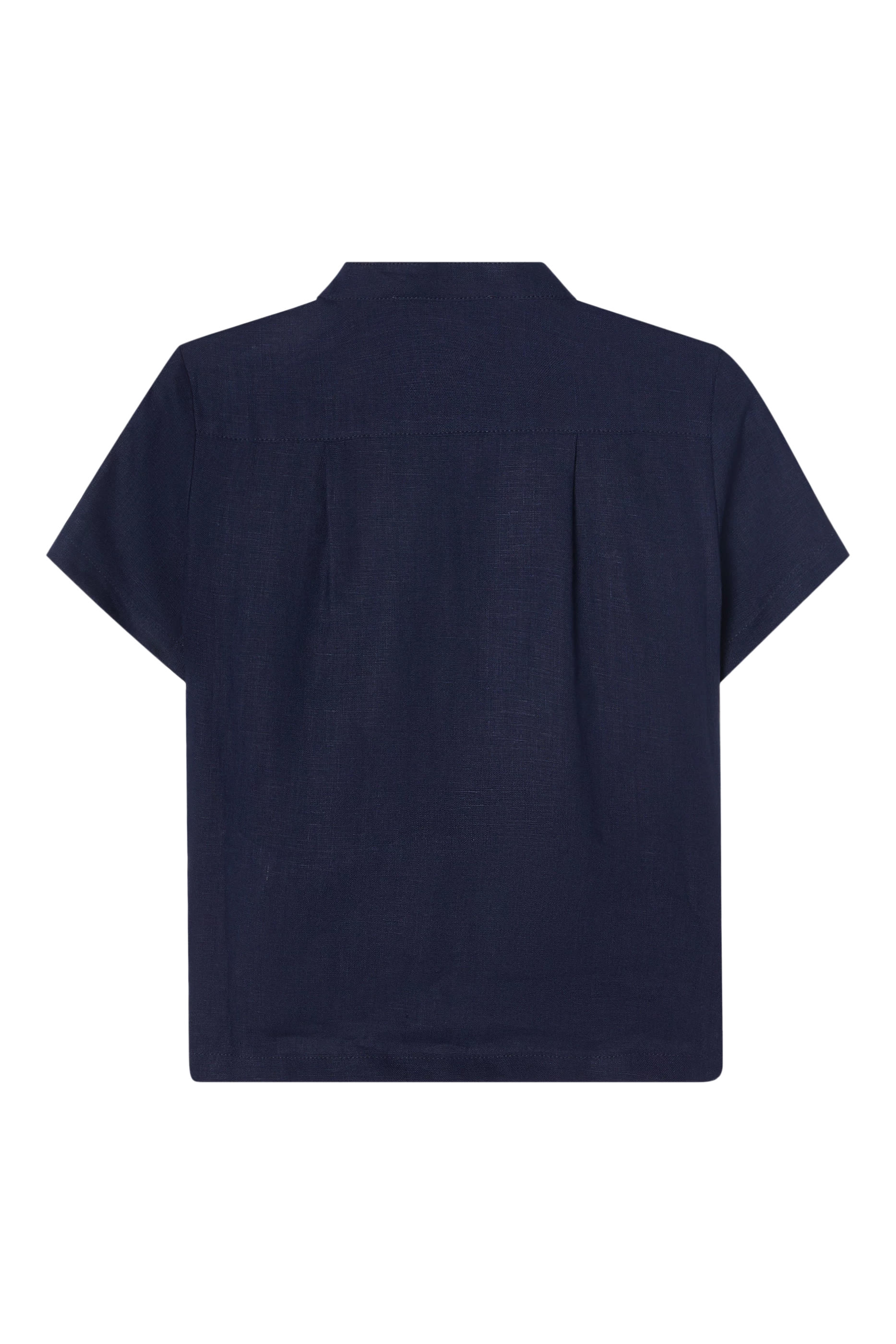 قميص مطرز بشعار الماركة كتان للأطفال