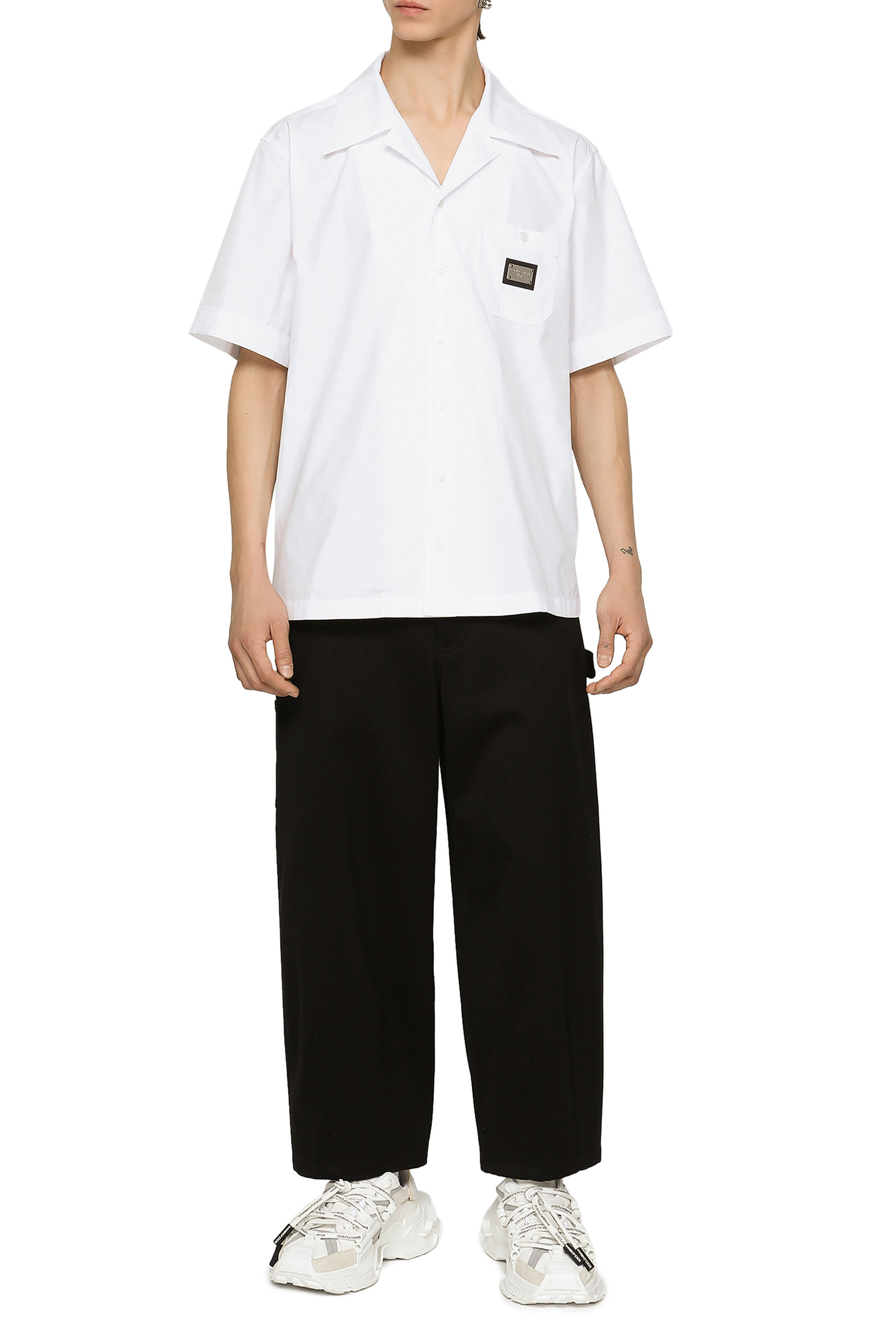 قميص هاوايان بشعار الماركة قطن