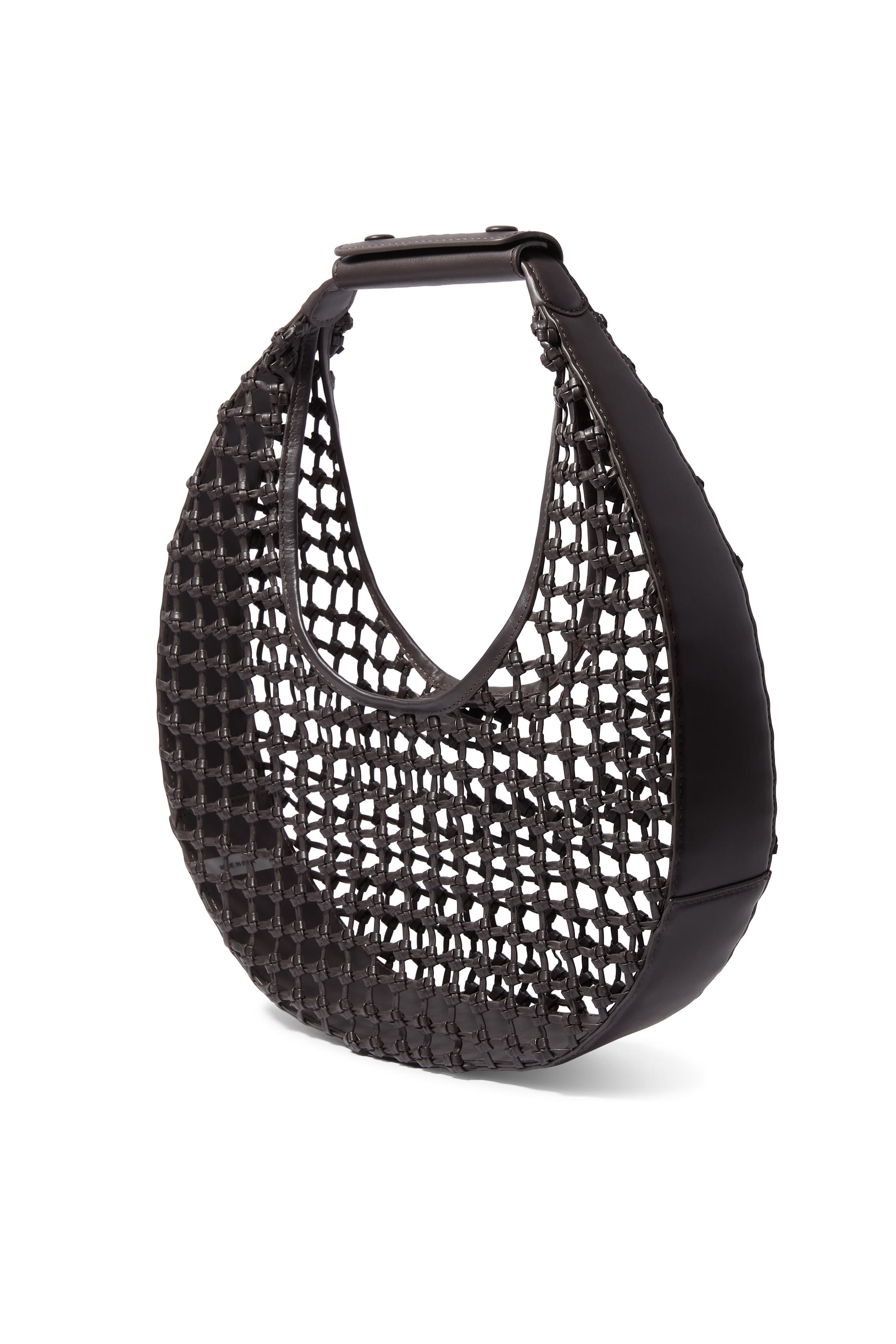 حقيبة يد صغيرة بتصميم هلال معقود يدويًا