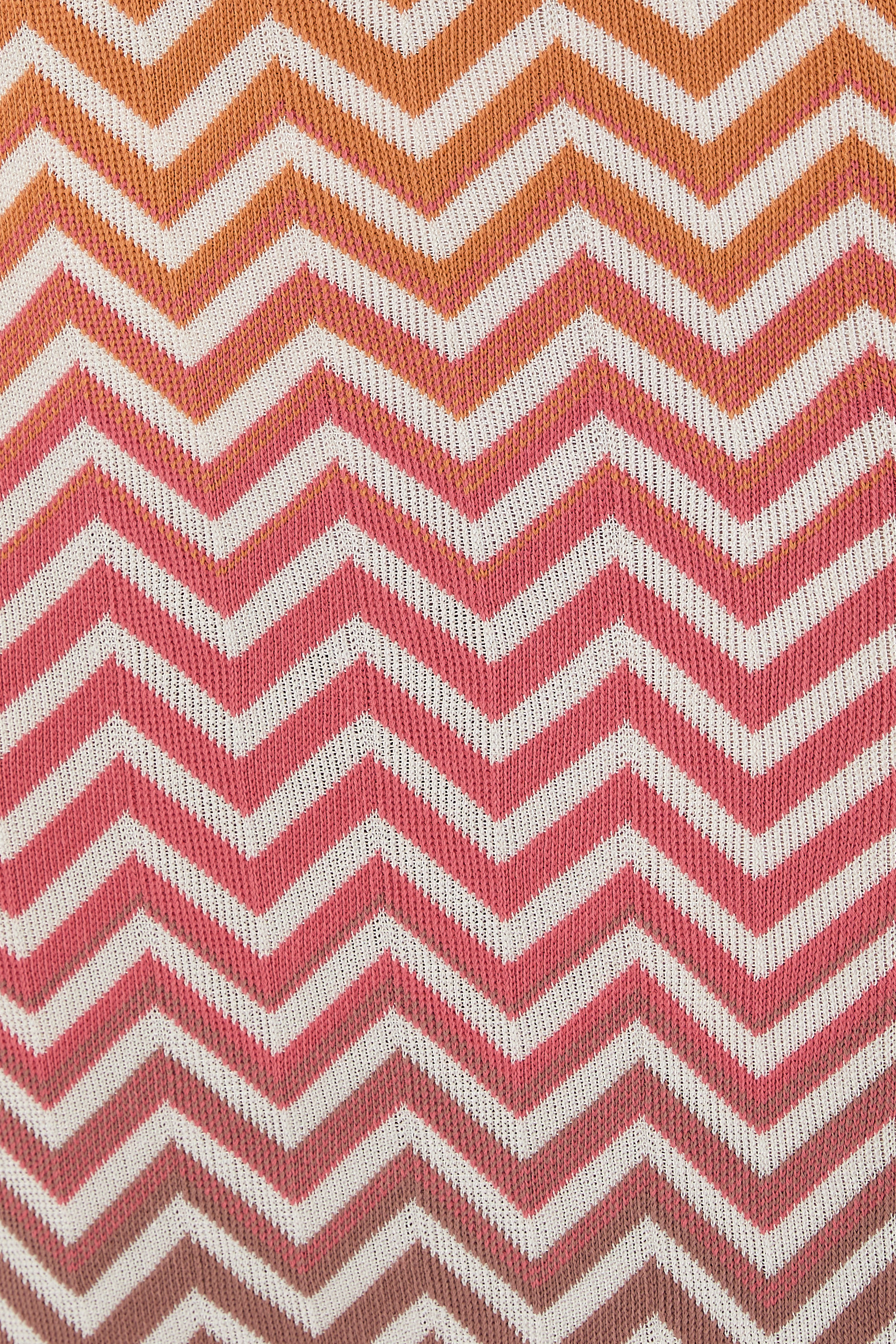 فستان شيفرون متوسط الطول بألوان متدرجة قطن وفيسكوز