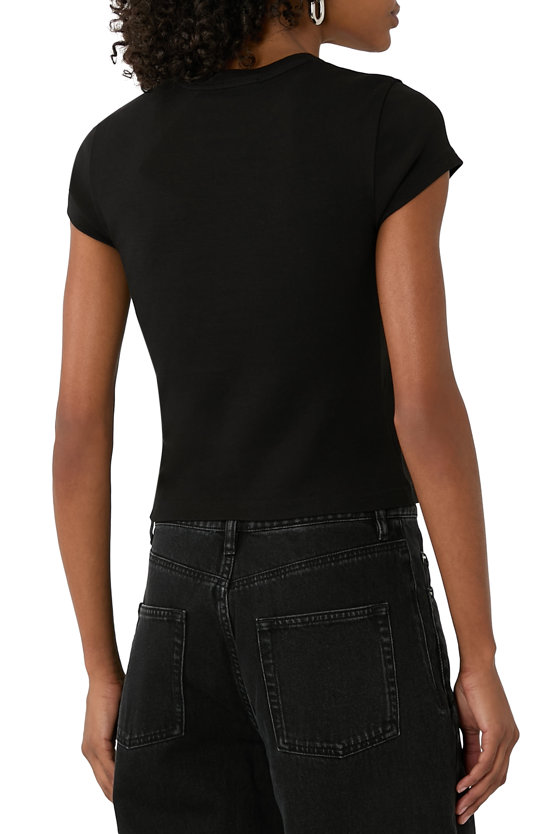 تيشيرت قصير بزينة غرافيكية مثبتة حراريا