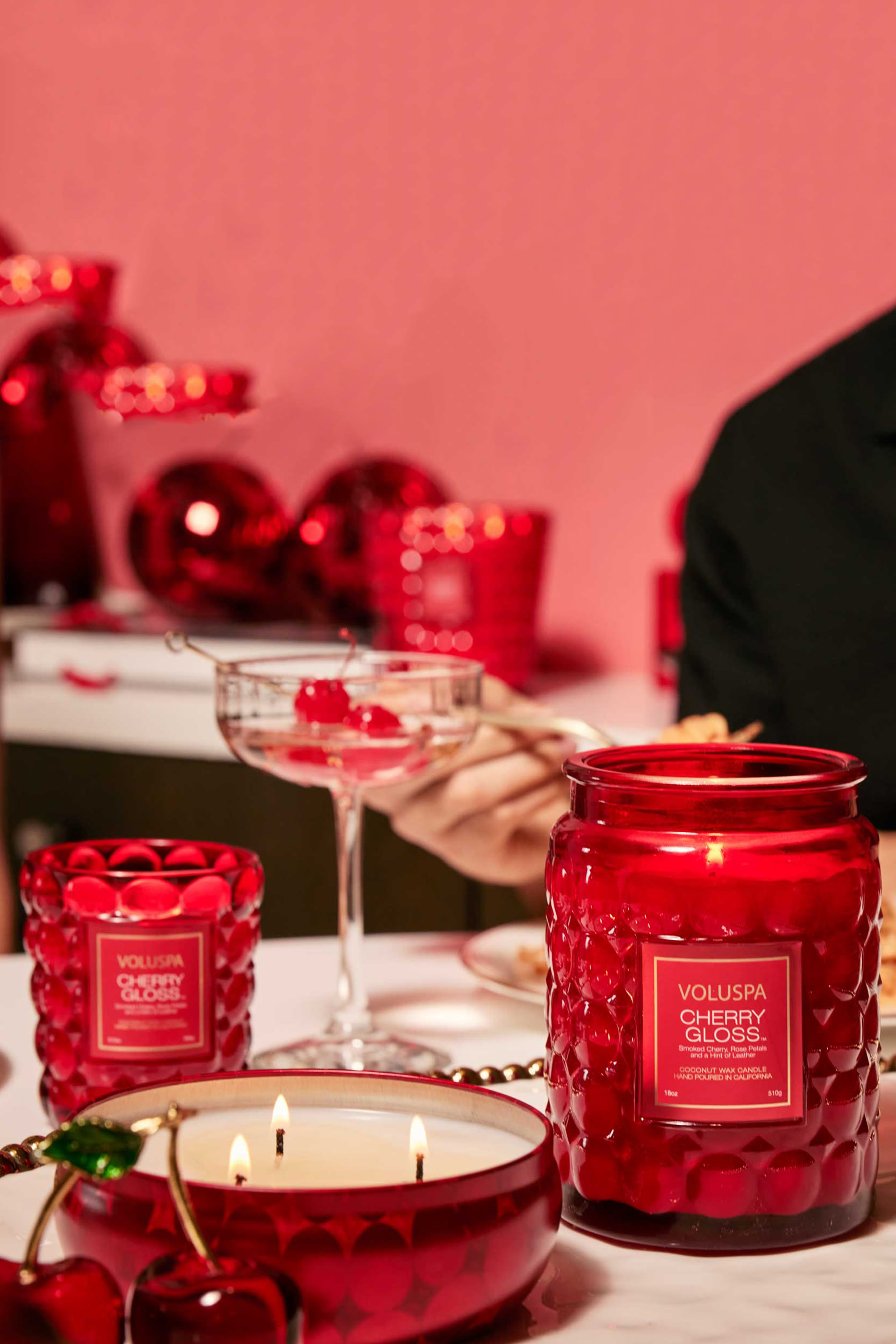 شمعة شيري جلوي مقاس كبير