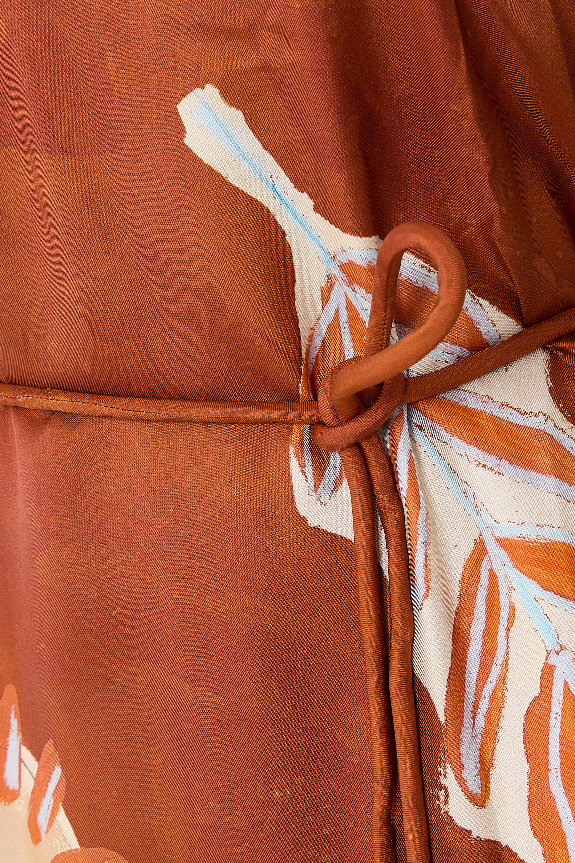 فستان سولاي دامور متوسط ​​الطول حرير