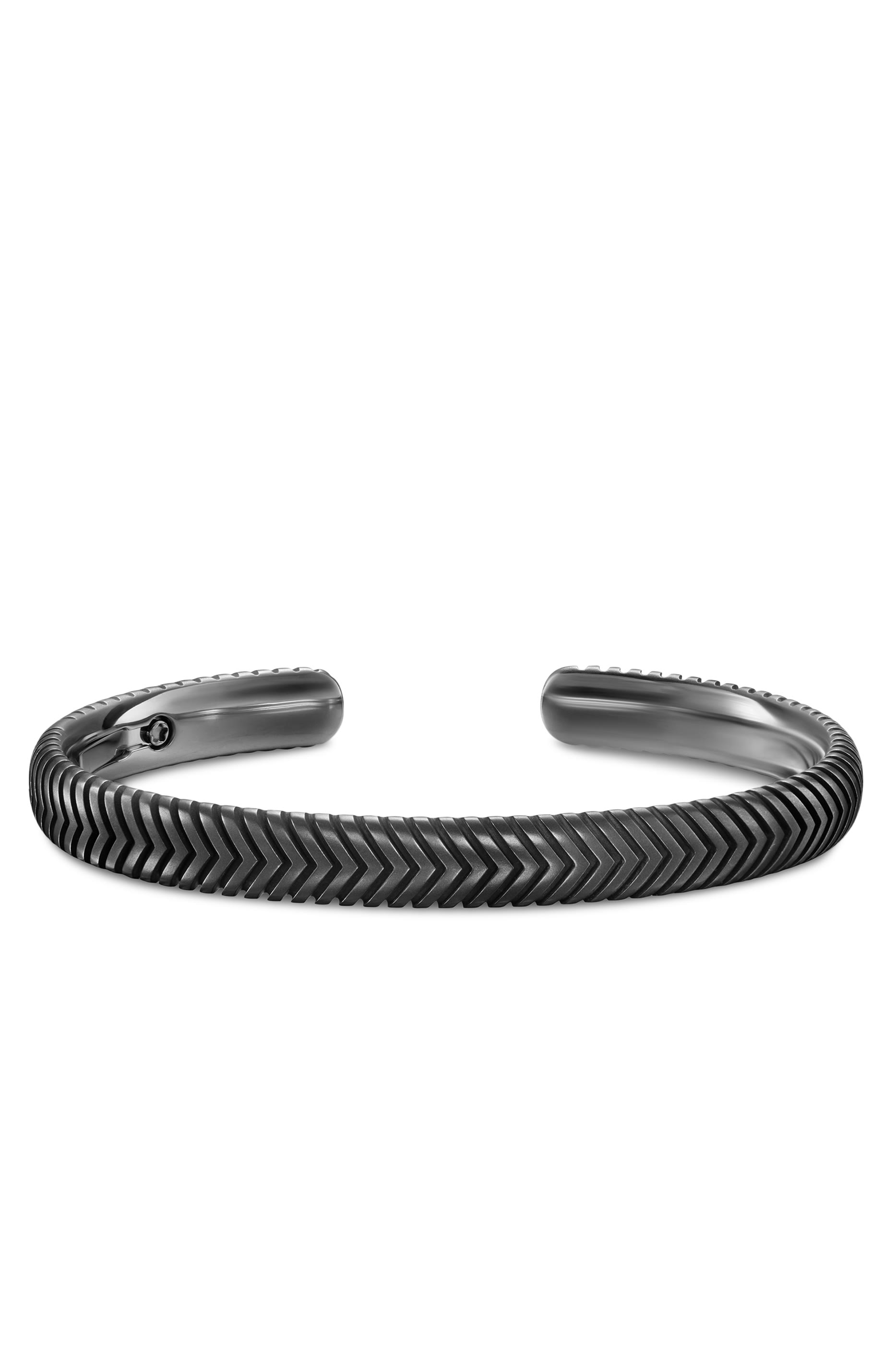 سوار مفتوح بخطوط شيفرون والتيتانيوم الأسود