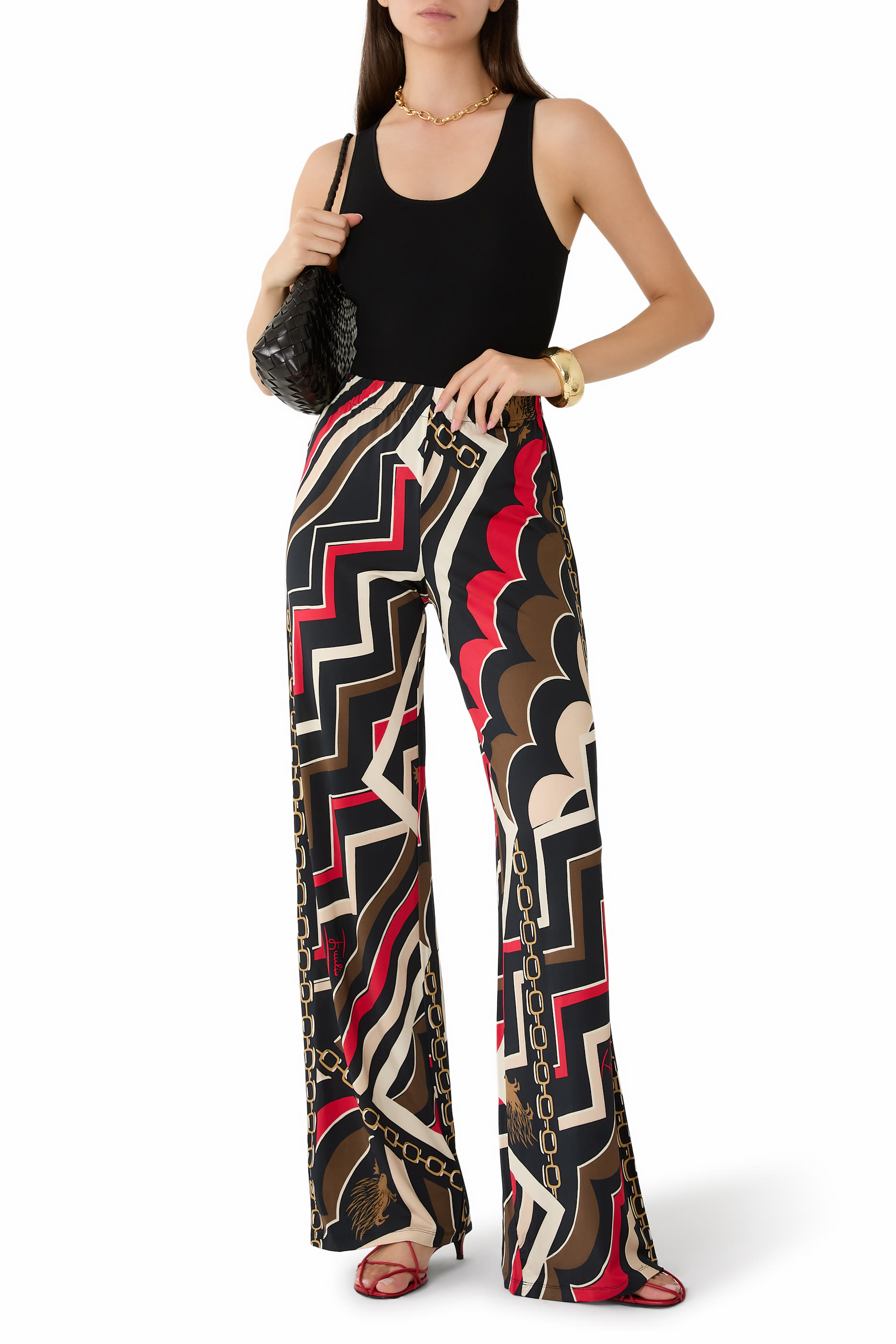 Istrice Print Straight-Leg Trousers