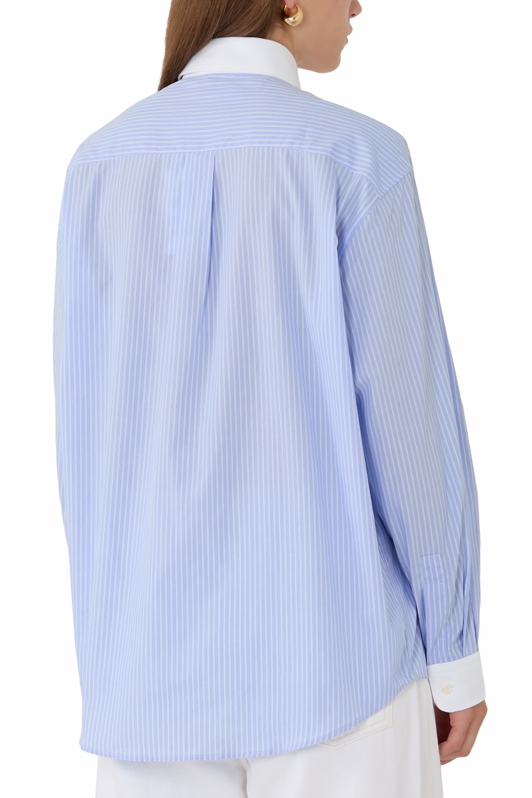 قميص بقصة فضفاضة قطن