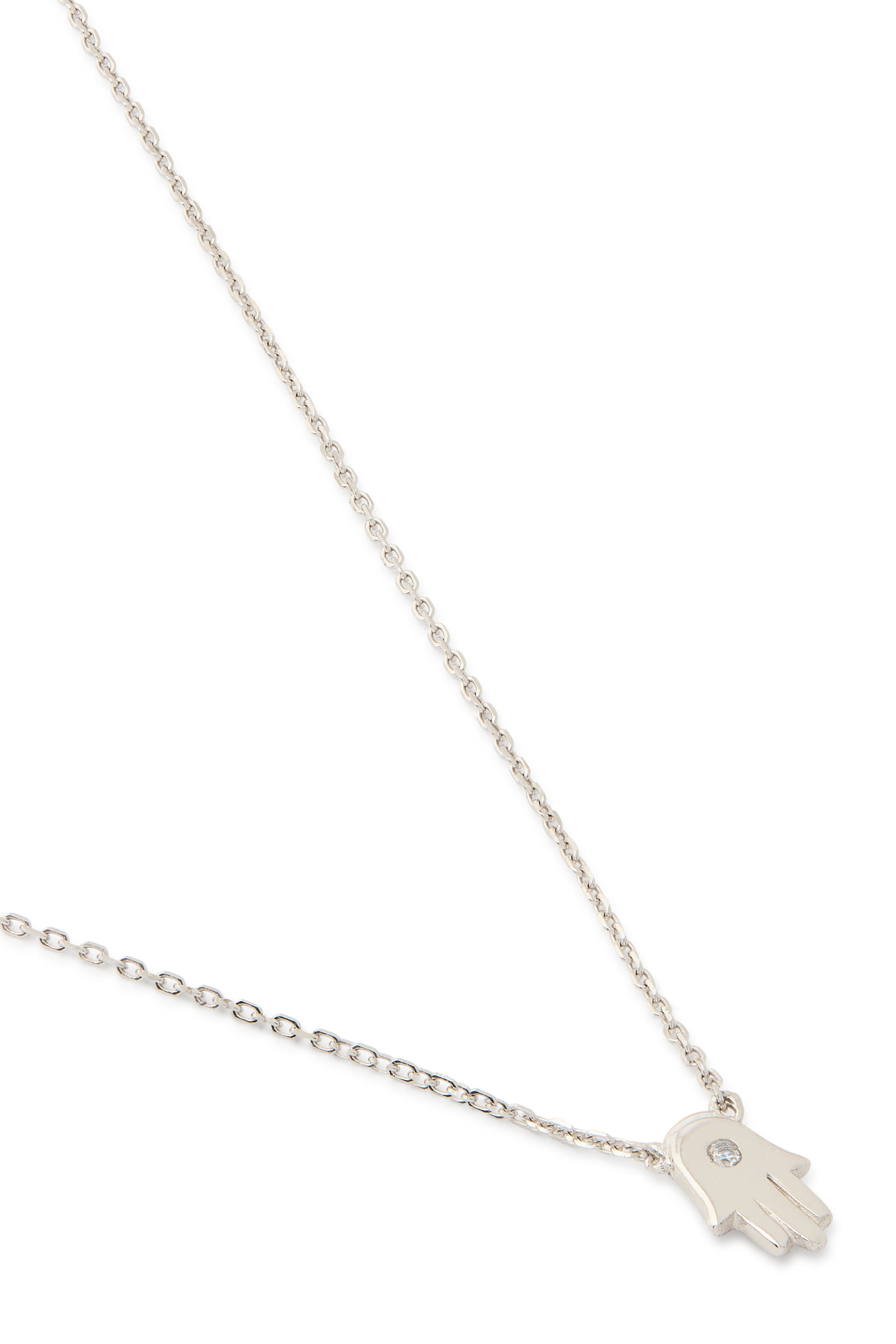 قلادة بدلاية بتصميم كف بحجر زركونيا بافيه، معدن مطلي بالذهب