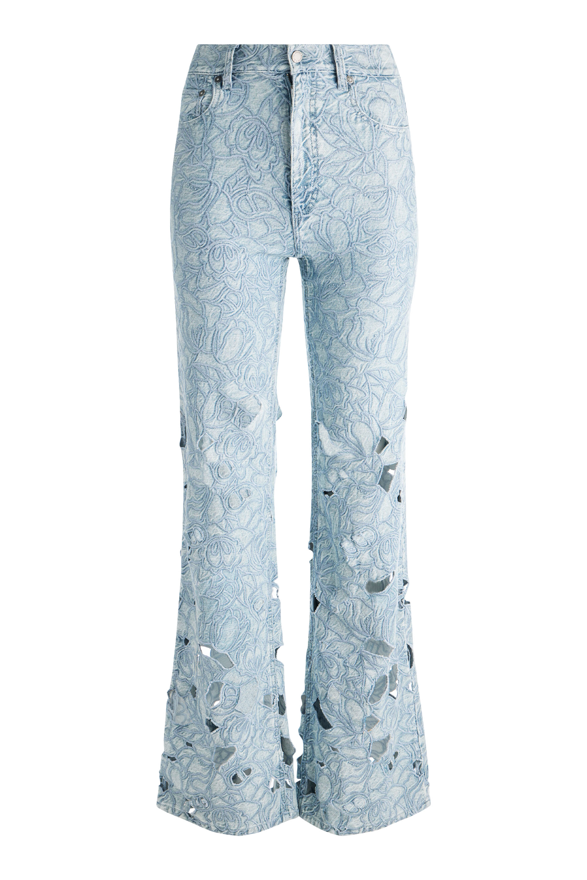 بنطال جينز شيك مقطوع بليزر