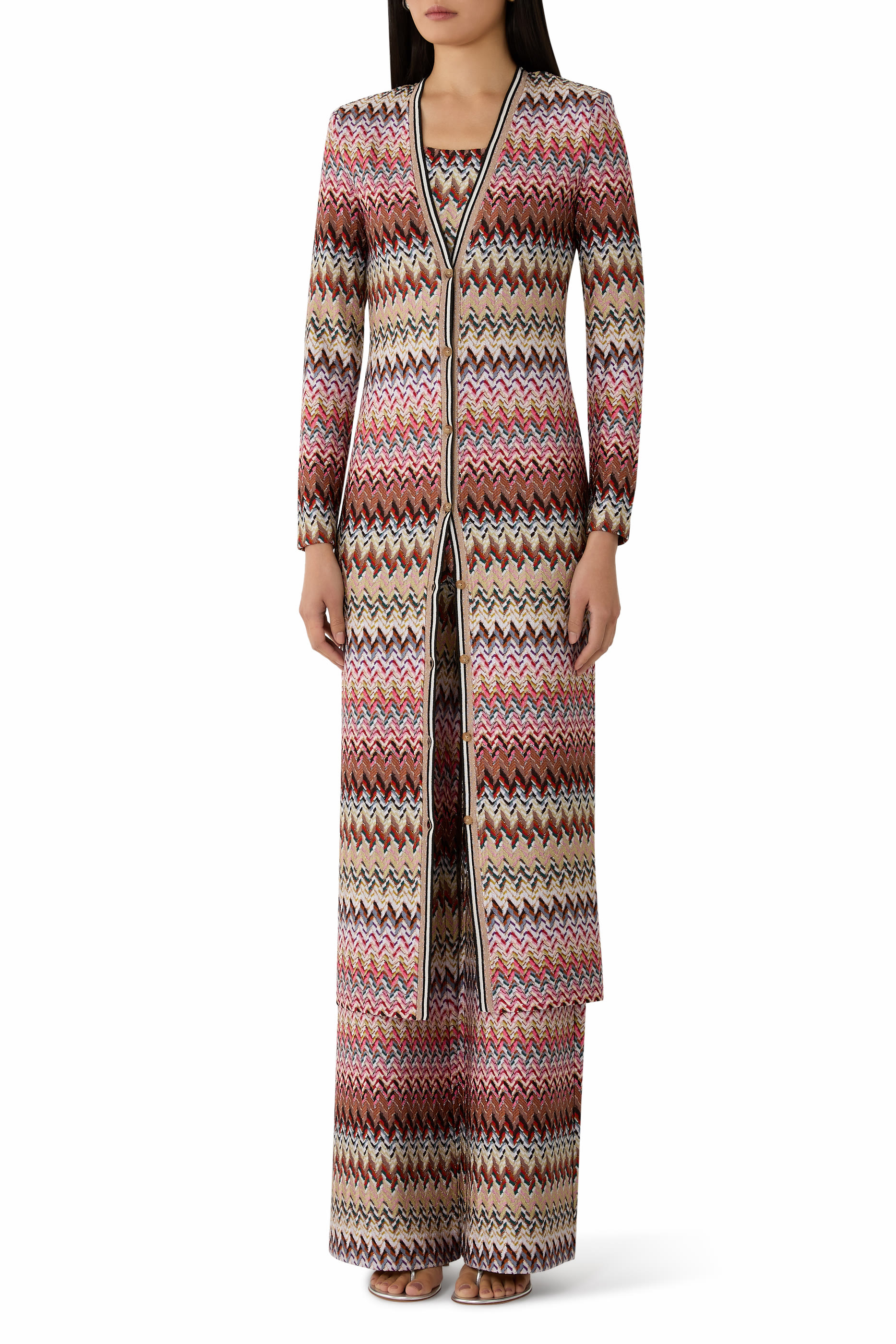 كارديجان بنقشة خطوط متعرجة