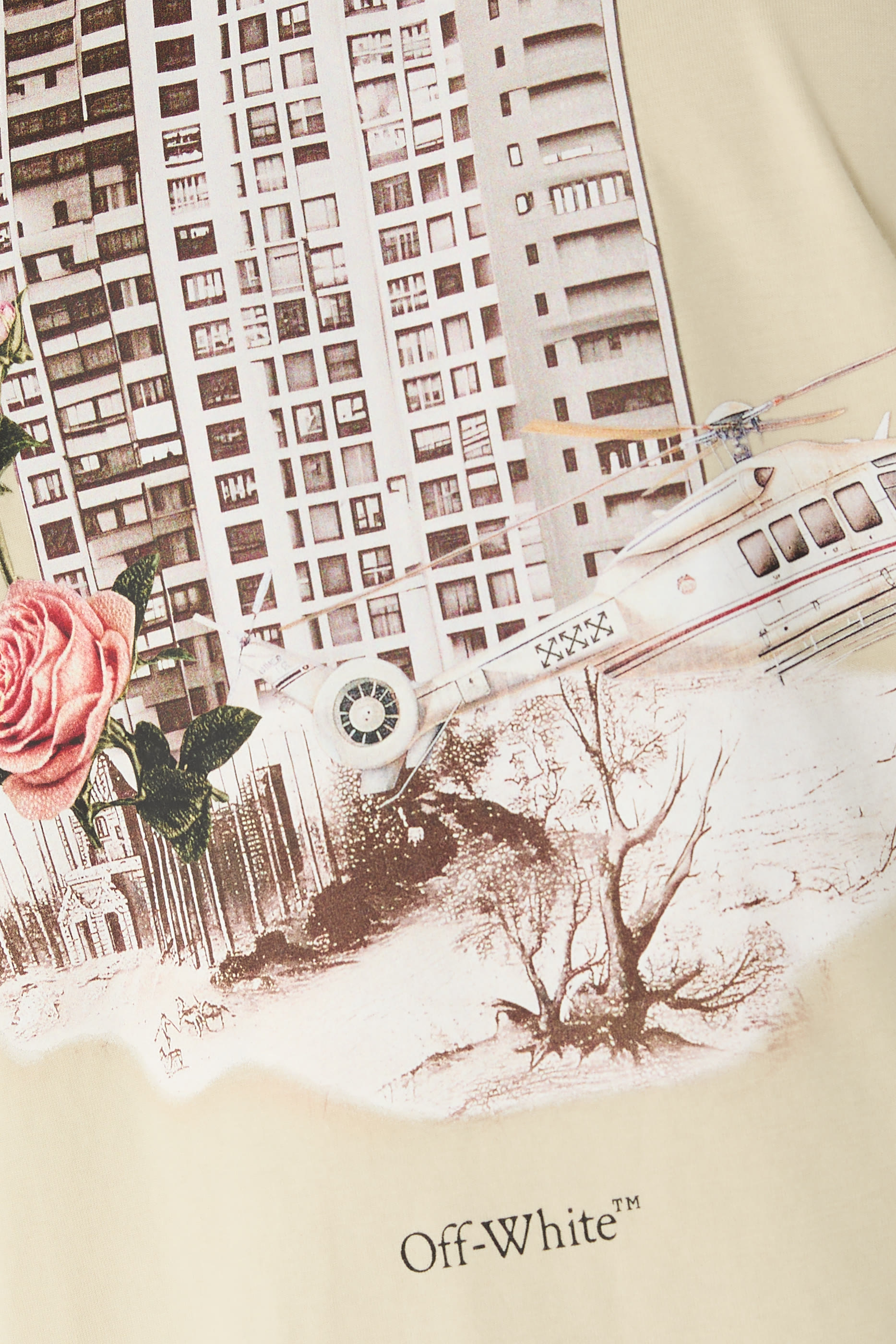 تيشيرت سكيت بأكمام قصيرة بطبعة بناية