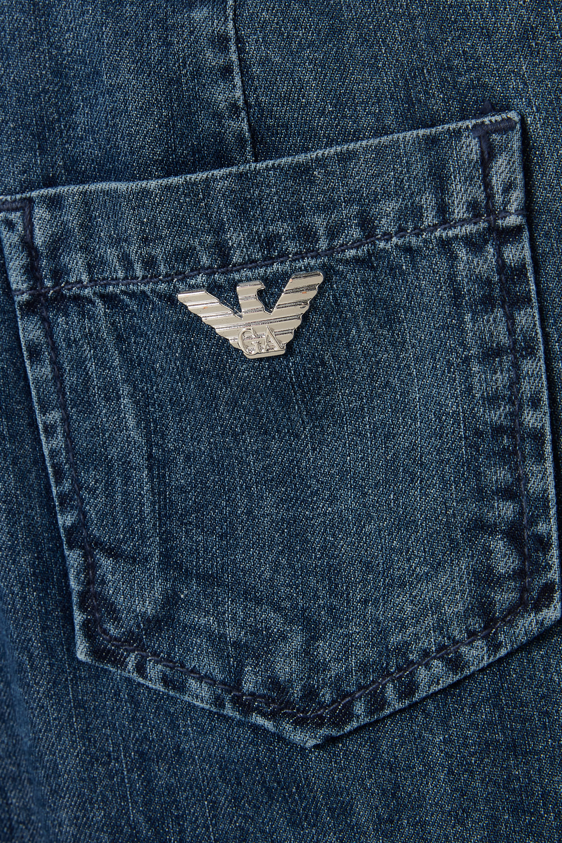 بنطال جينز مزين بكشكش، دنيم للأطفال