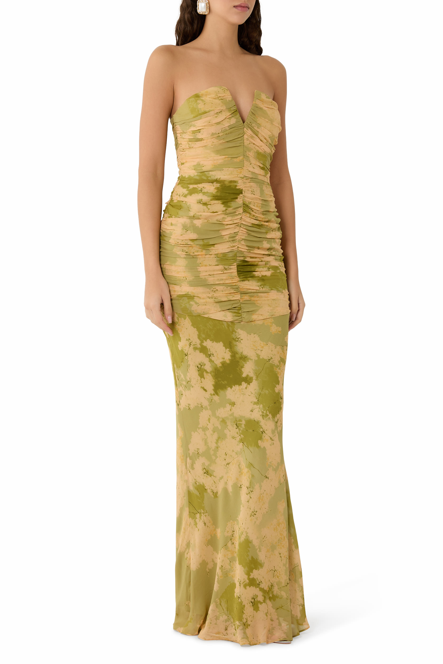 فستان لورينا طويل مع بوليرو شيفون