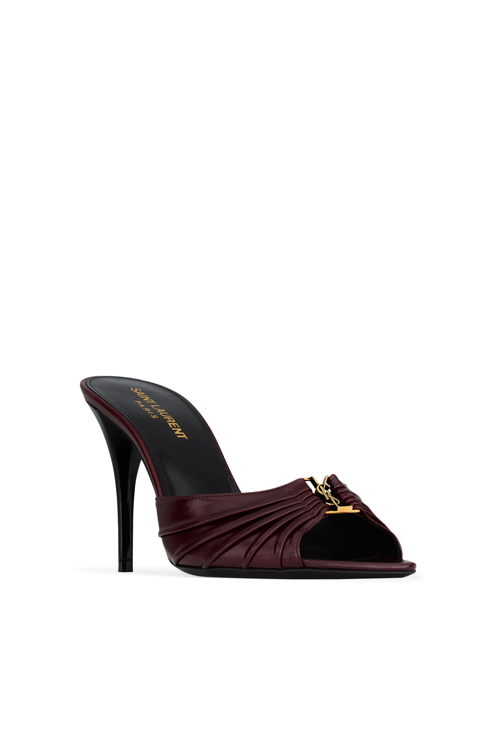 حذاء بابيلون 90 مفتوح من الخلف جلد ناعم