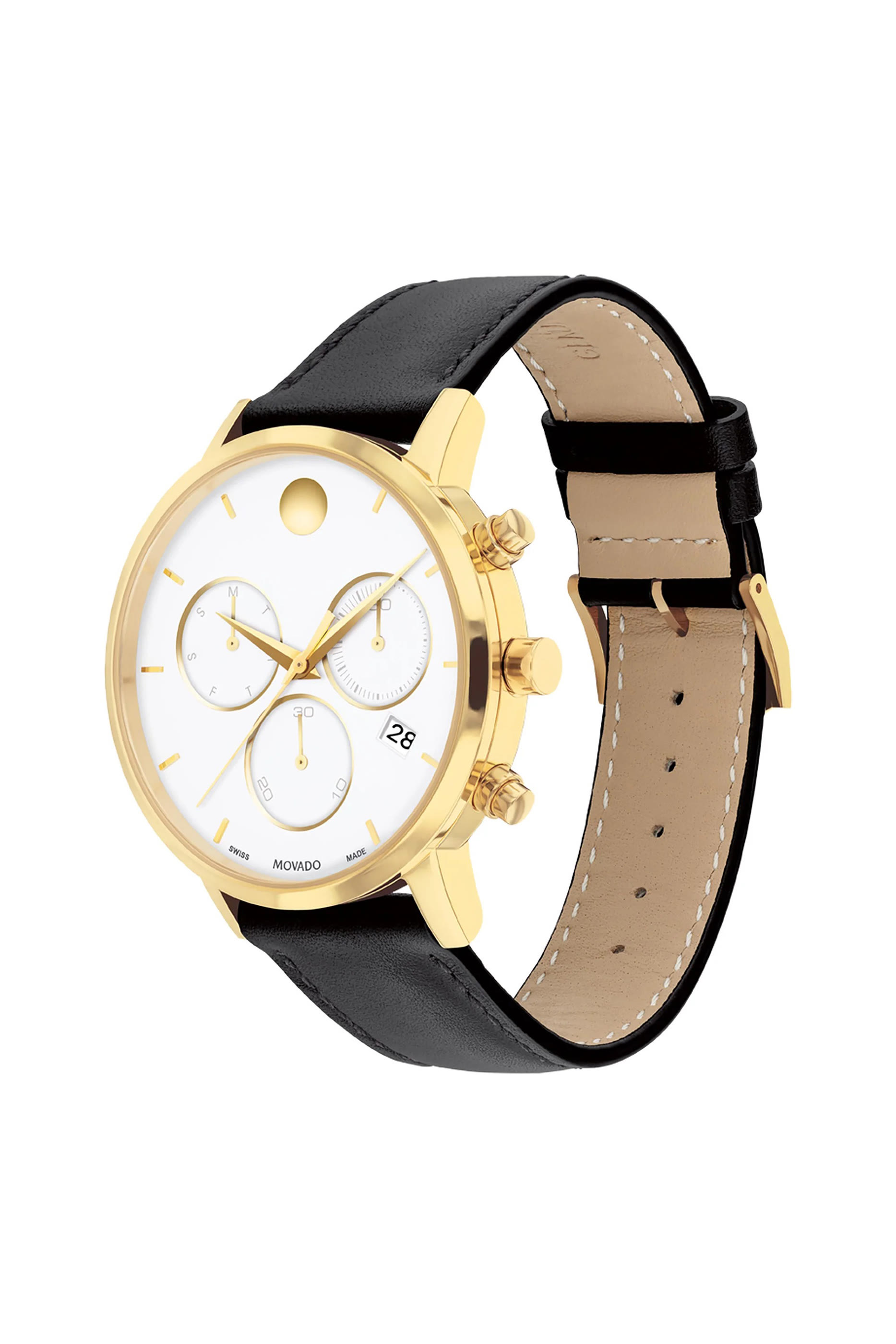 ساعة ميوزيم كرونوغراف كلاسيكية، جلد