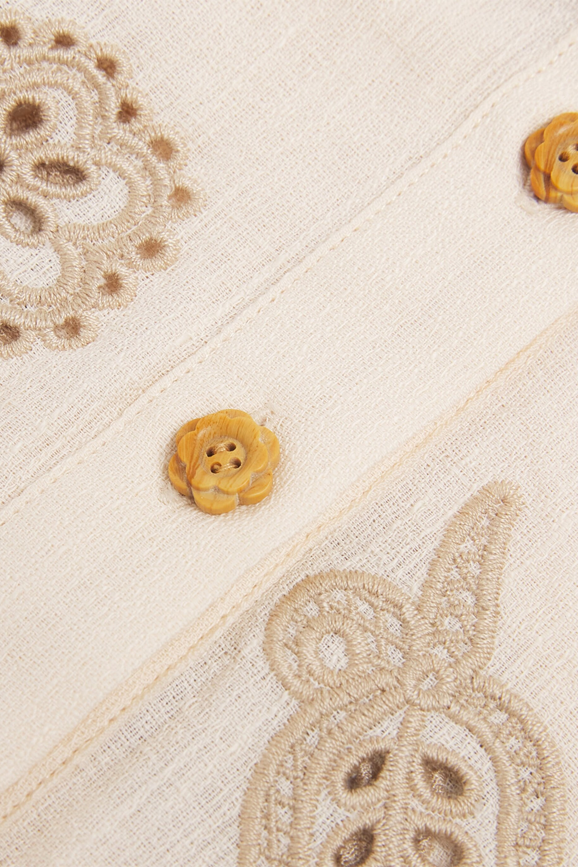 قميص ريانون مطرز قطن للأطفال