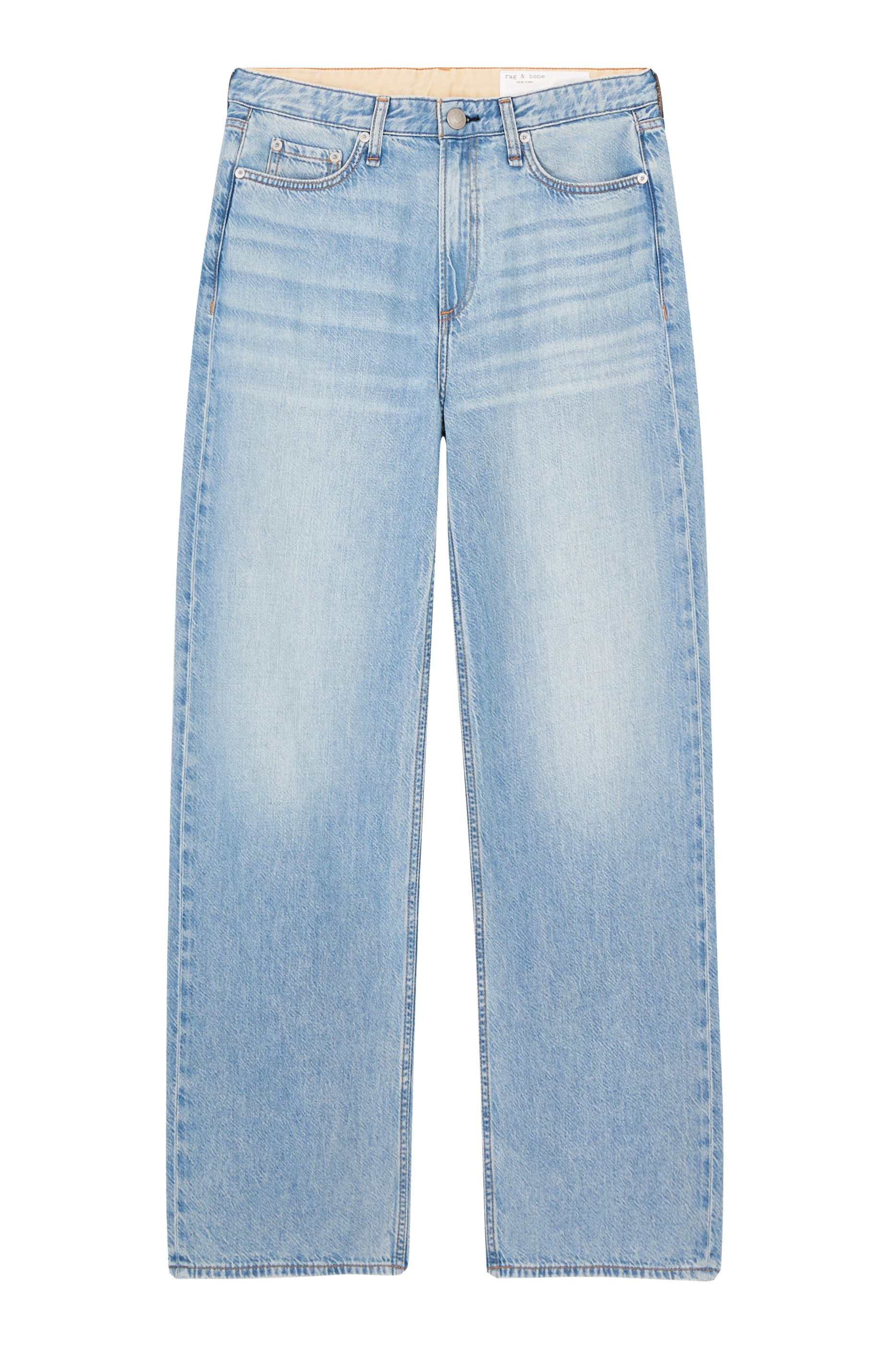  بنطال جينز لوغان خفيف الوزن بقصة ساق واسعة