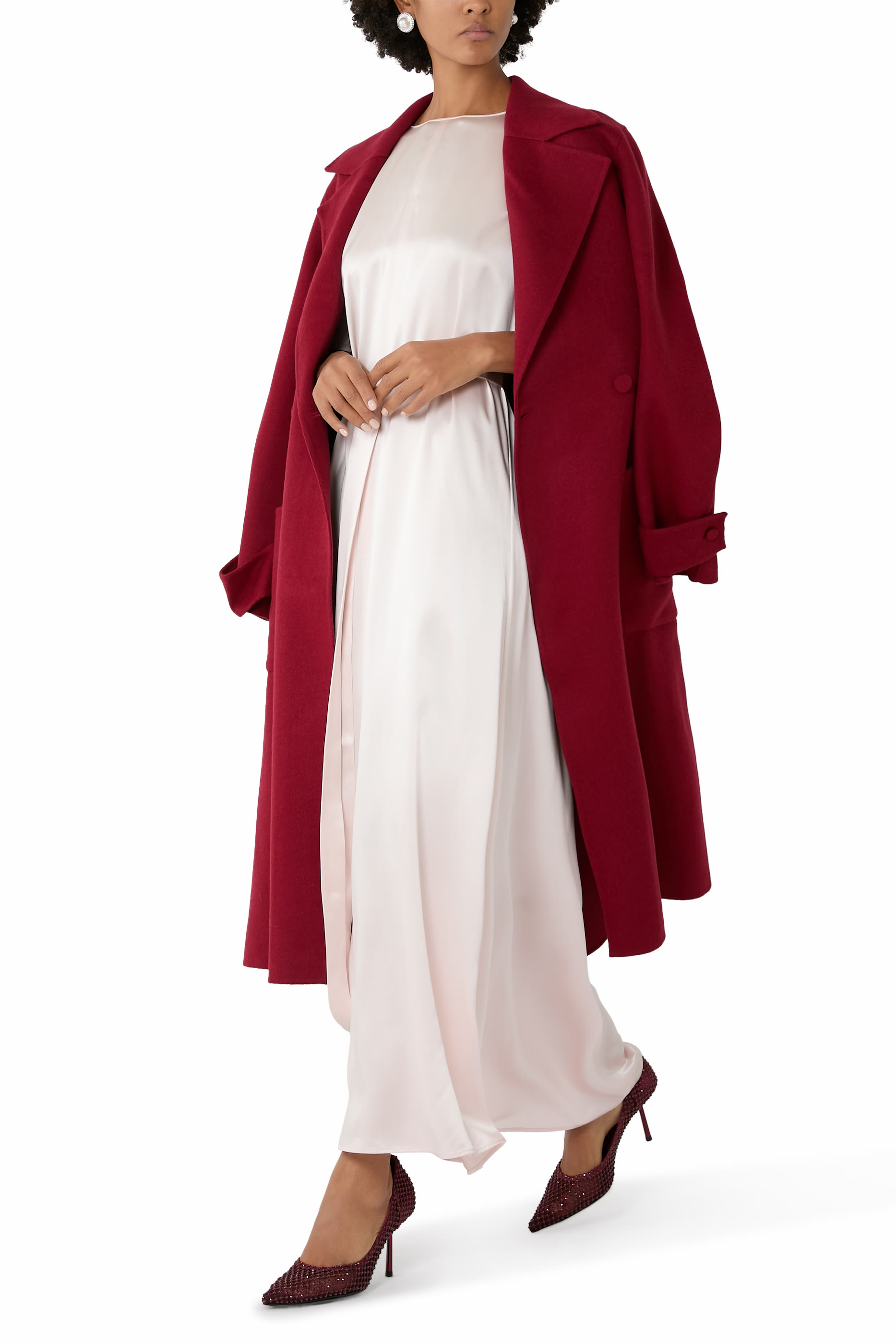 معطف ارلين بتصميم بوجهين كشمير