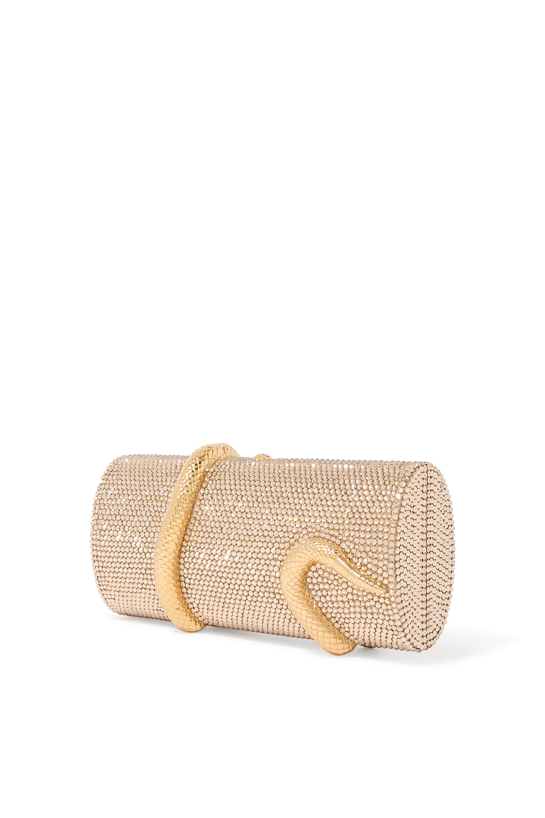 كلاتش سبايرل بنقشة أفعى مرصع بركريستال