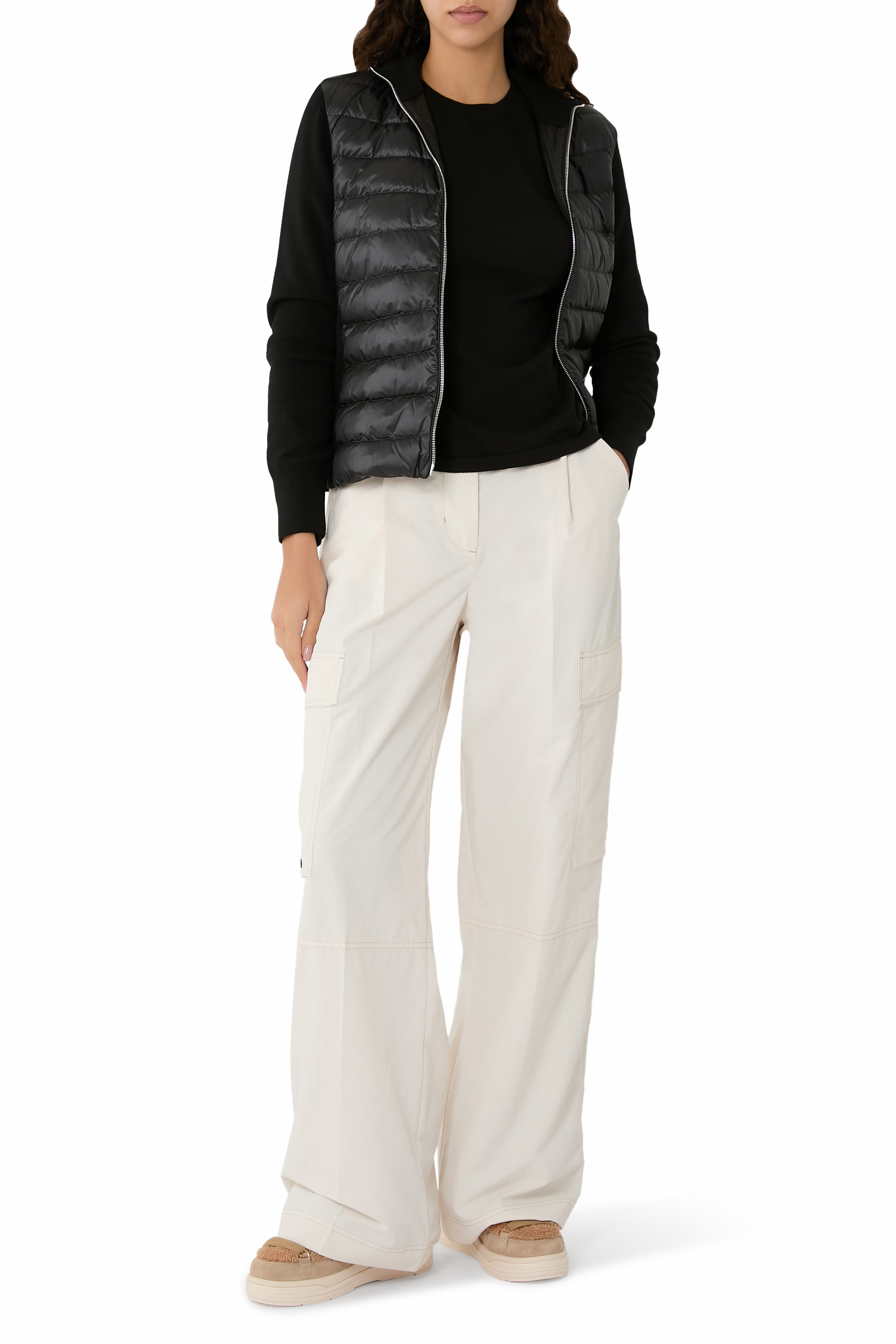 كارديجان مبطن بسحاب صوف