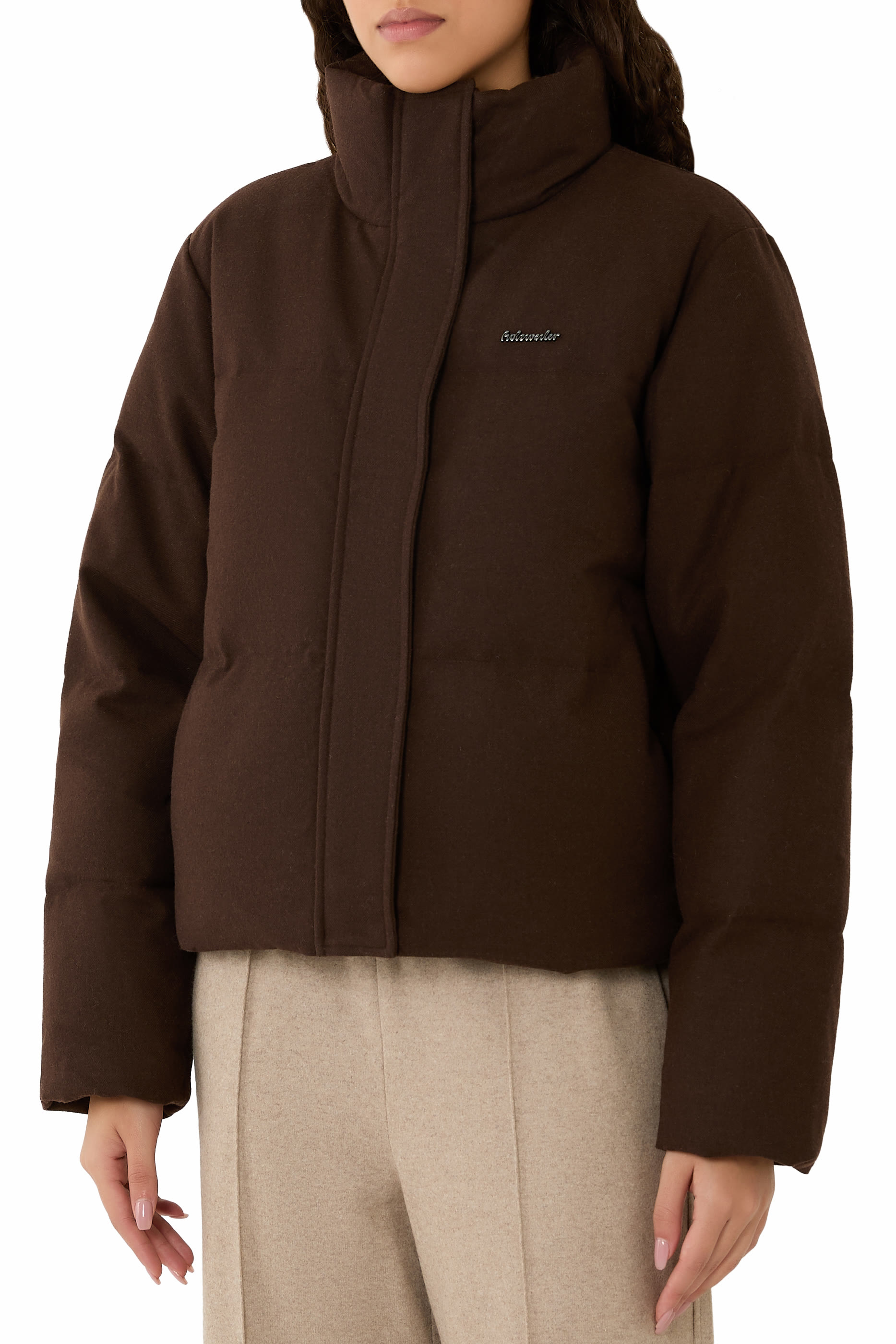 جاكيت صوف معالج مبطن بالزغب