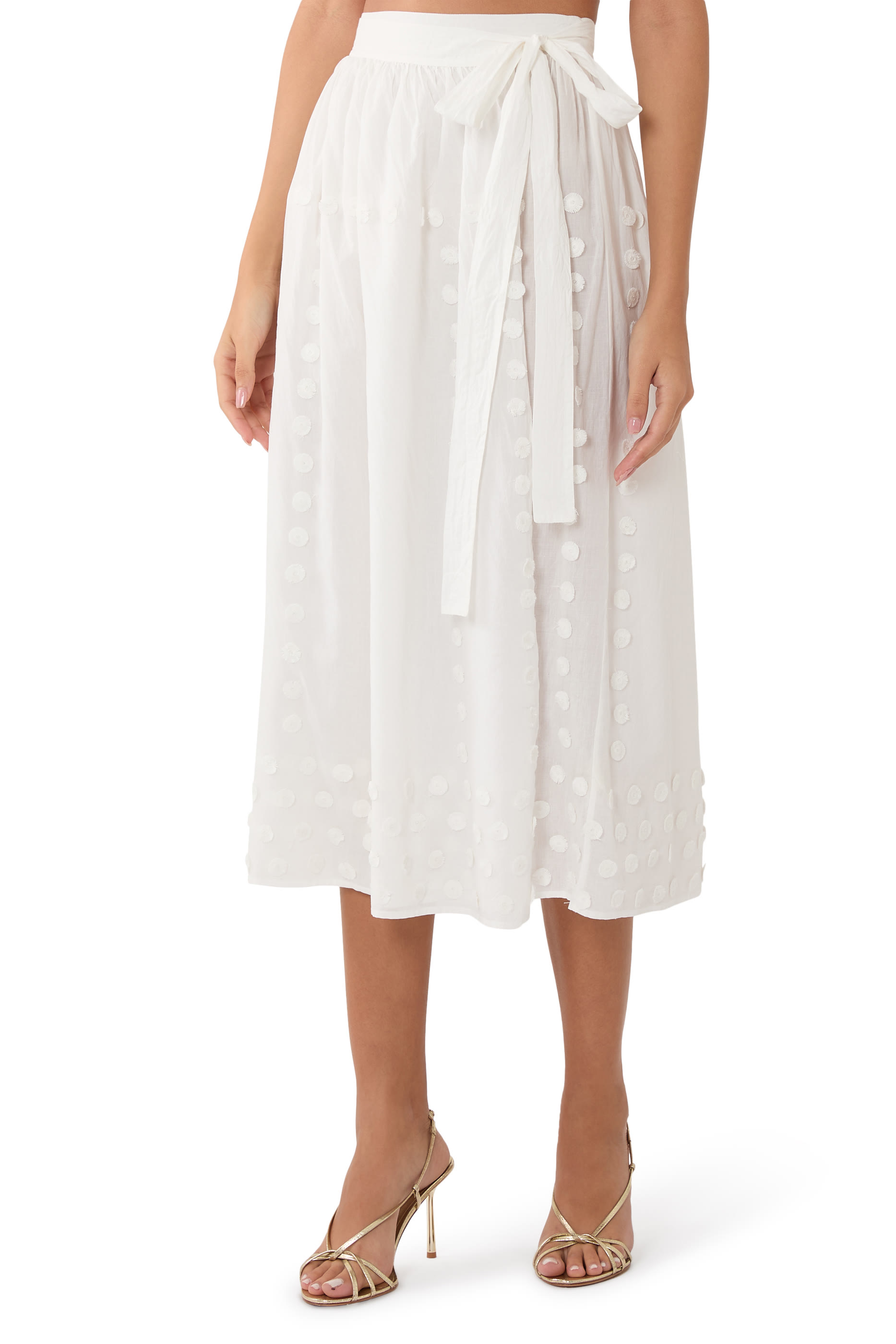 تنورة كايلا للارتداء فوق ملابس السباحة بتصميم ملفوف وخصر مرتفع