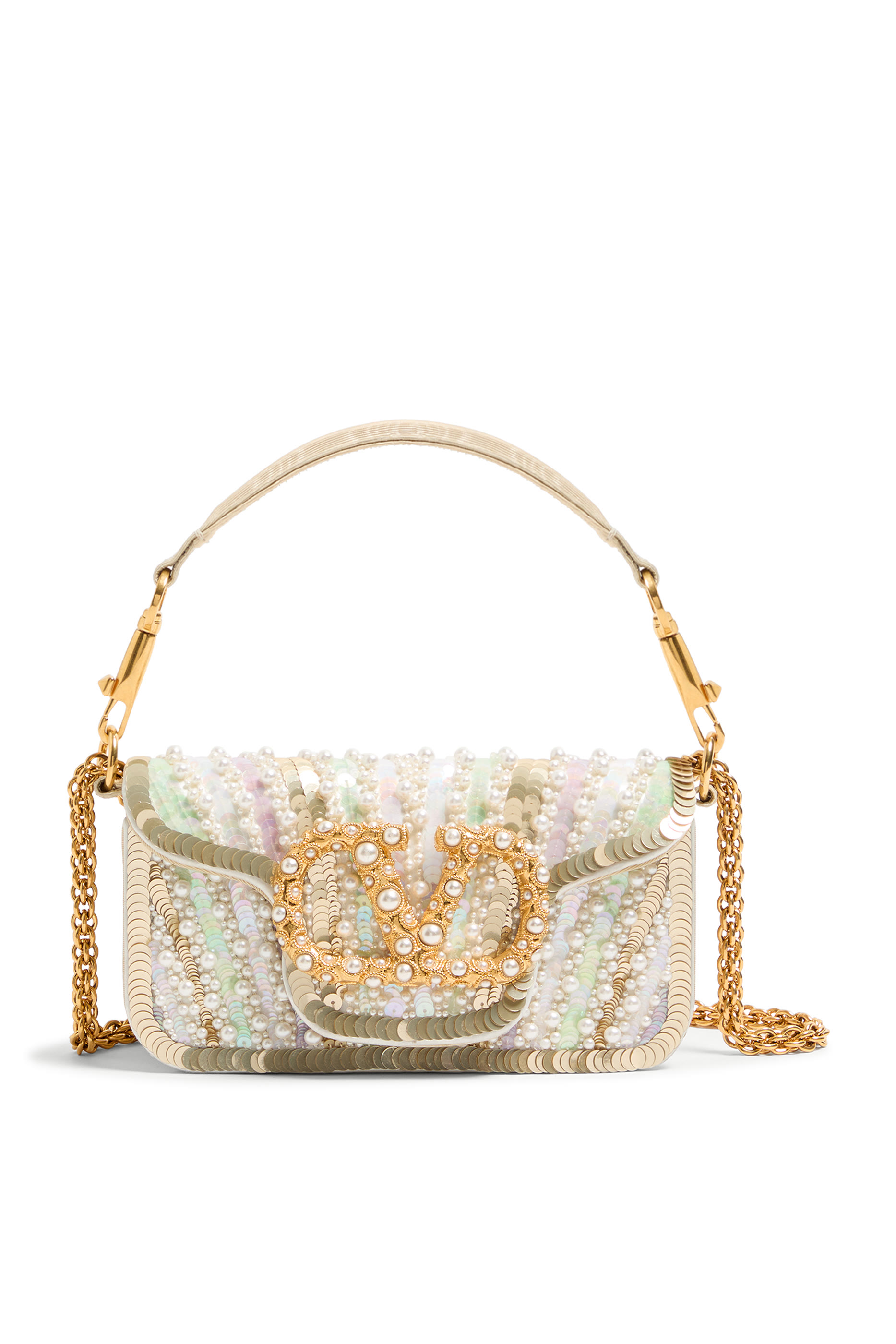 Loc&ograve; Jewel Logo Embroidered Small Shoulder Bag
