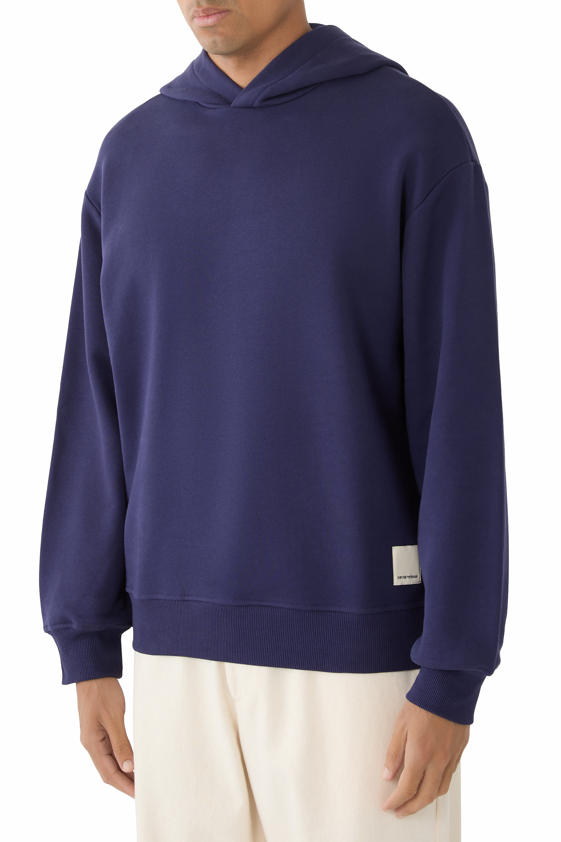 سويت شيرت بغطاء رأس وشعار آجل كلوب