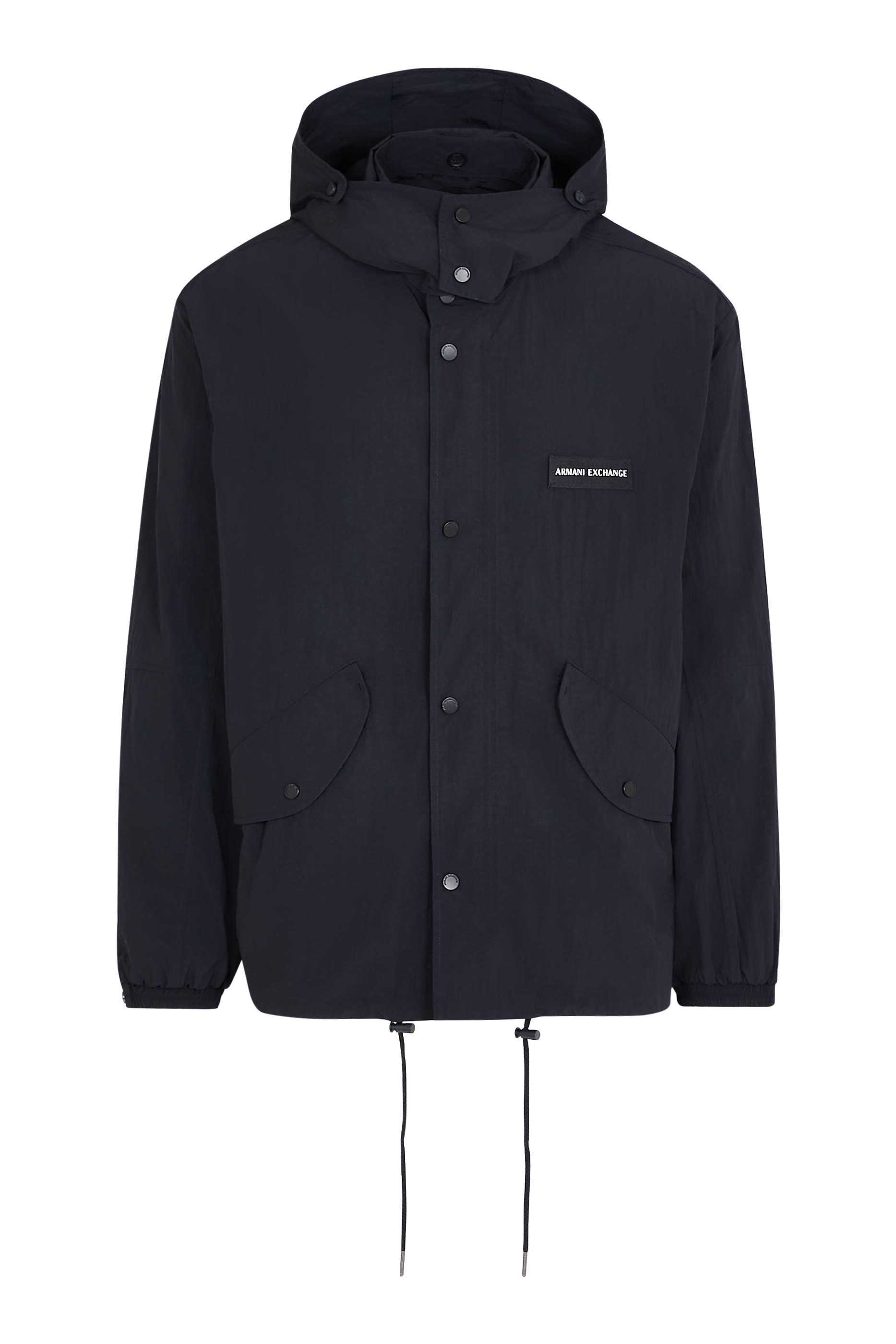 جاكيت بغطاء رأس بشعار الماركة