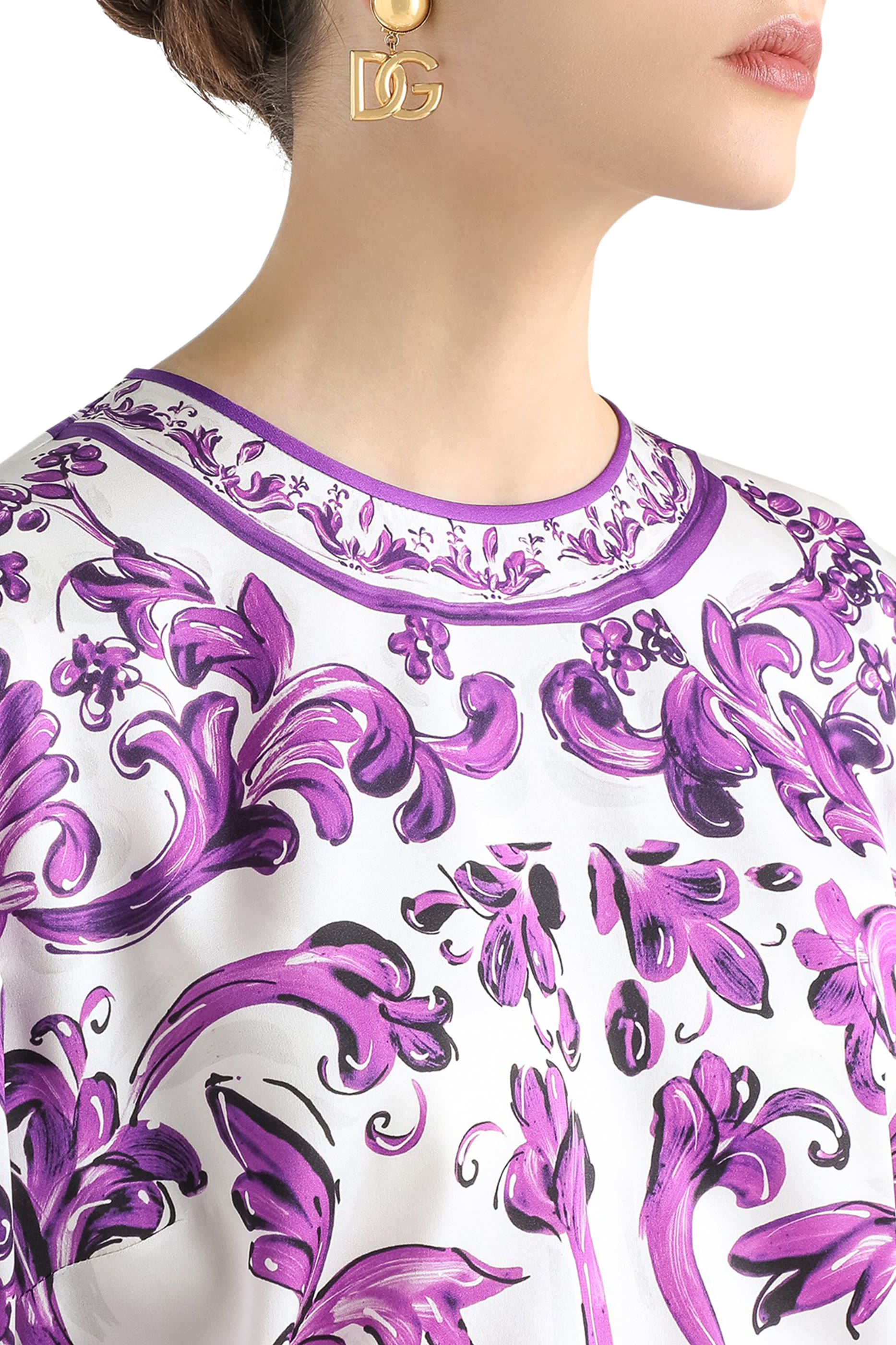 فستان بطبعة مايولكا شارموز