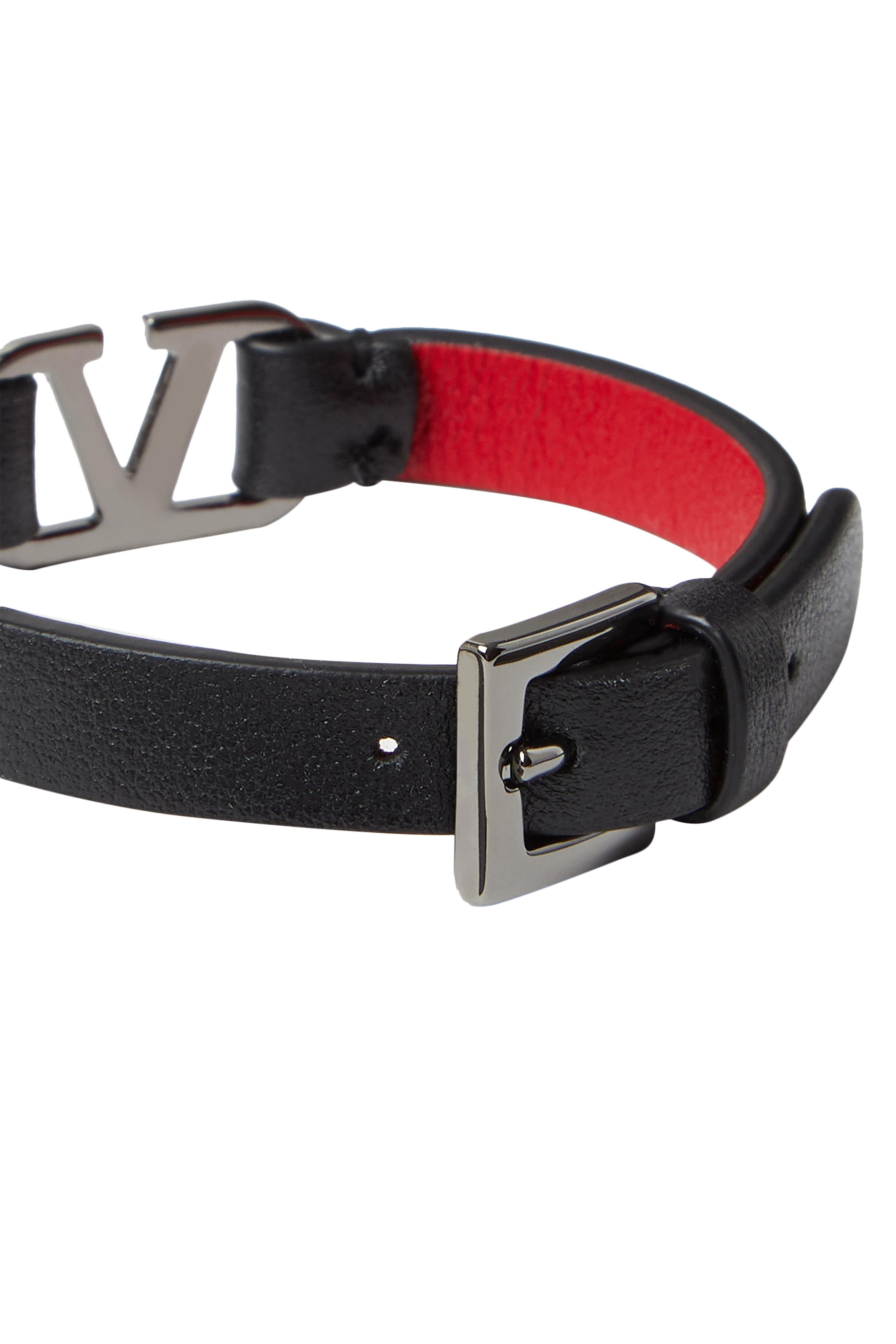 &nbsp; VLogo Leather Bracelet