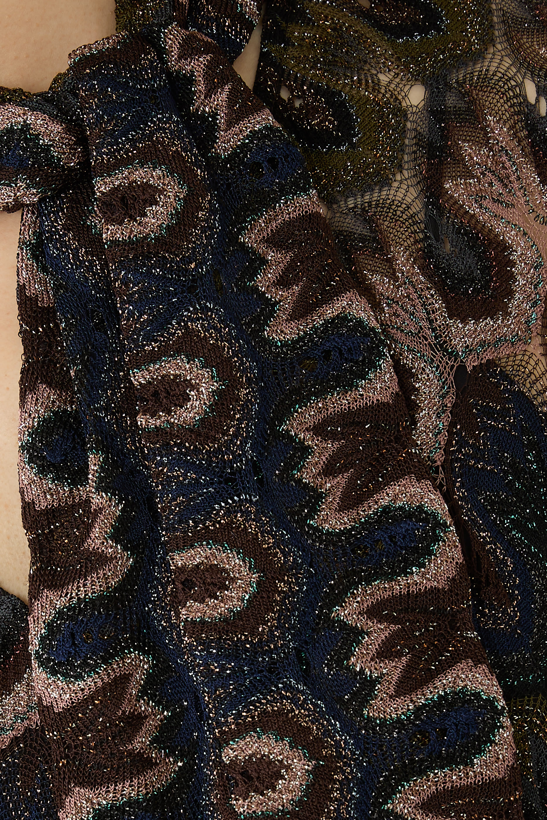 فستان طويل بوشاح قابل للإزالة فيسكوز لامع