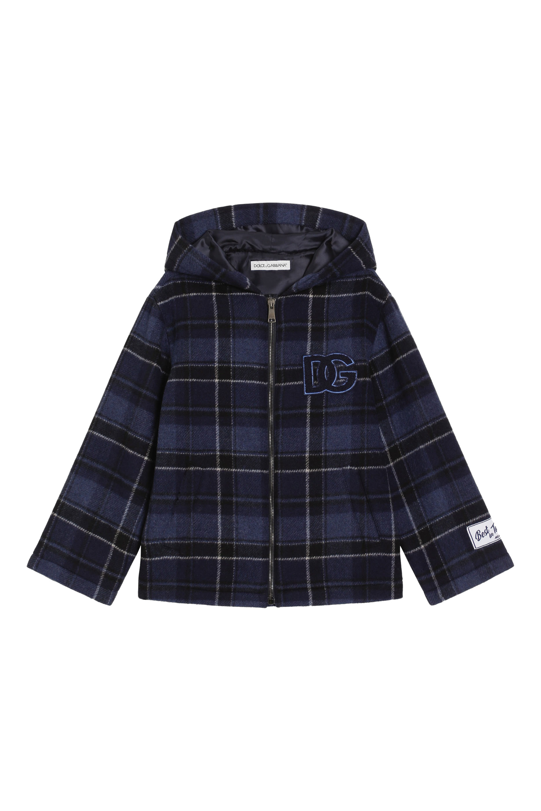 Kids Check Wool Coat