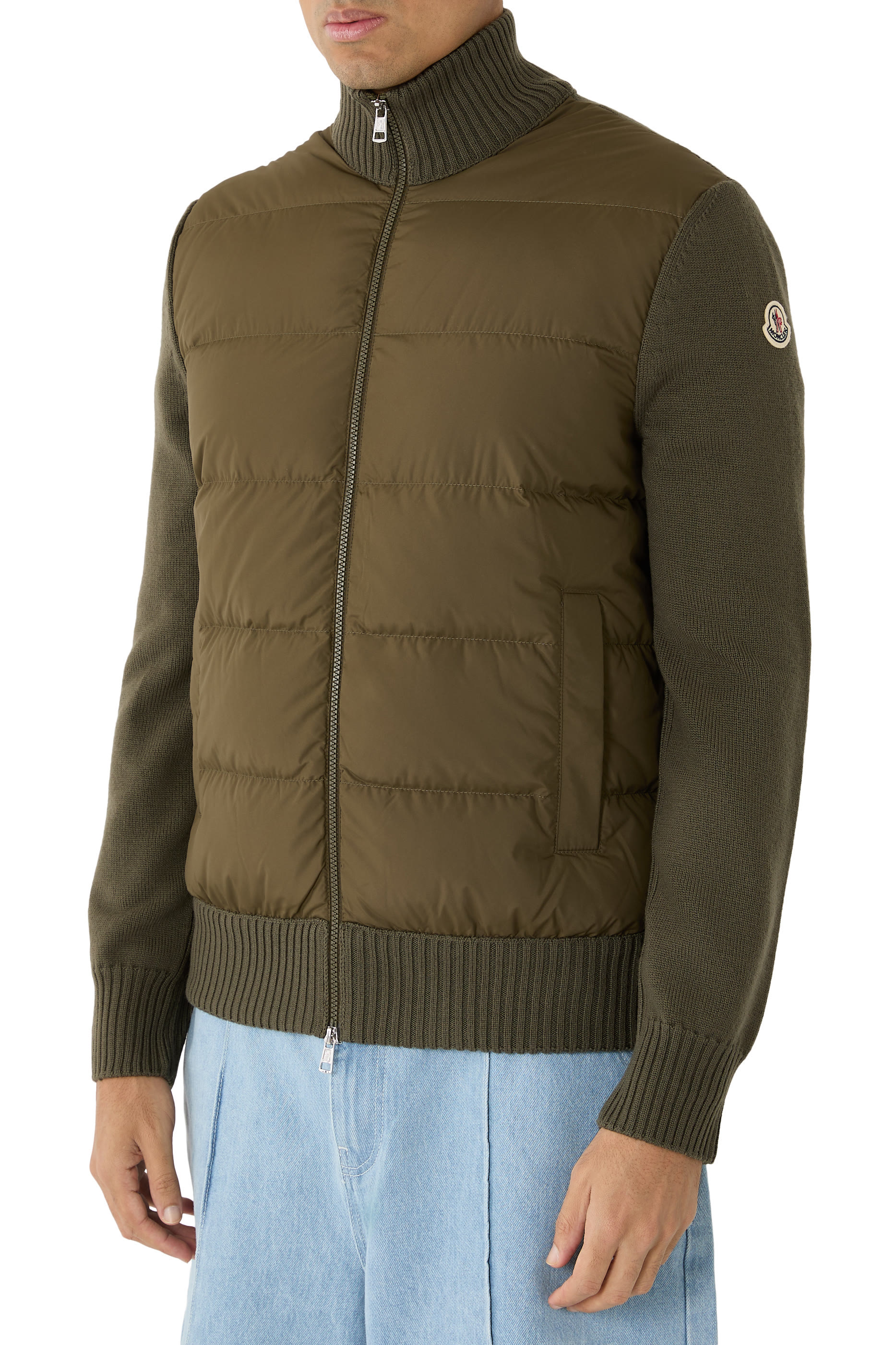 كارديغان بتصميم مبطن بسحاب صوف