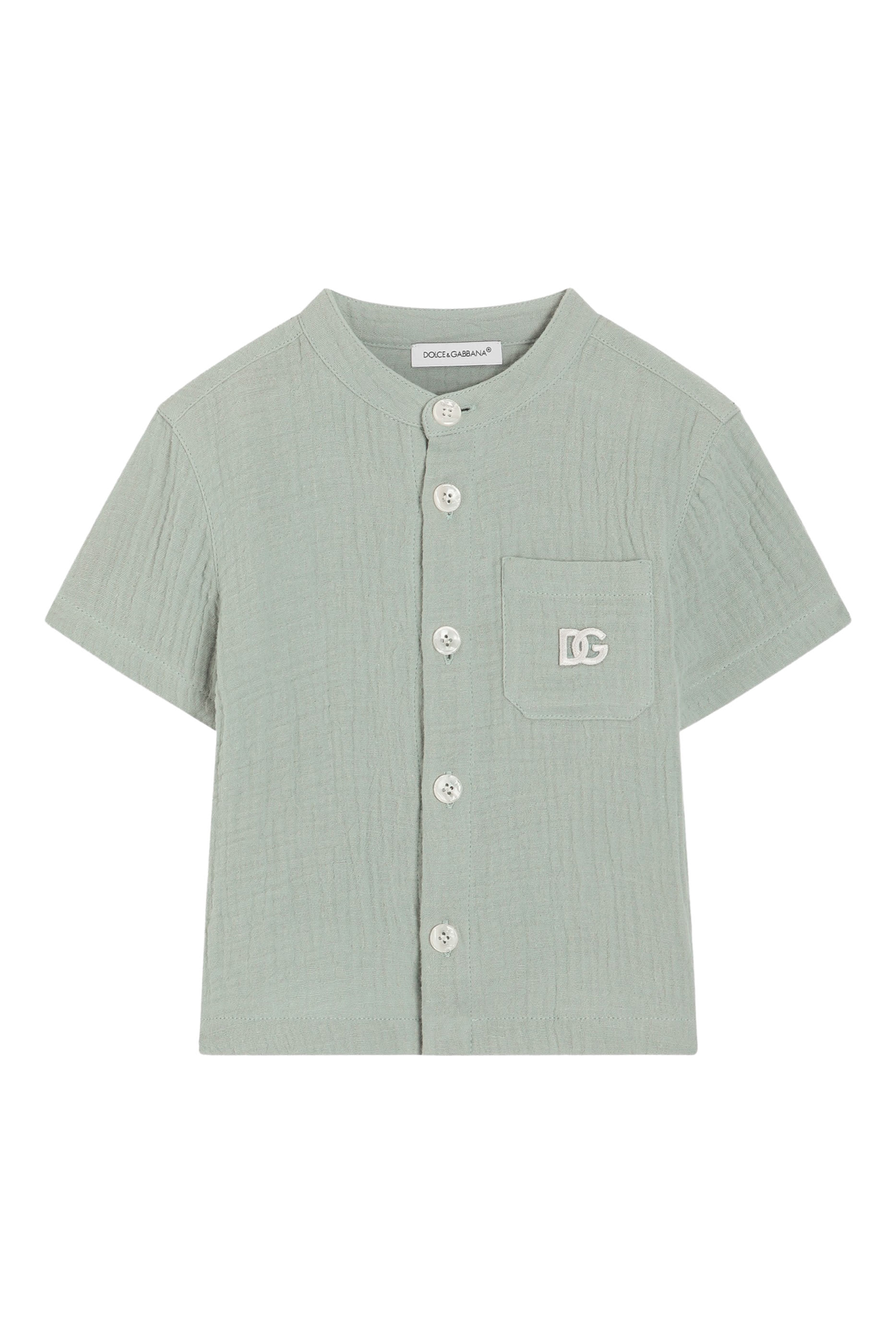 قميص بشعار الماركة شاش قطن للأطفال