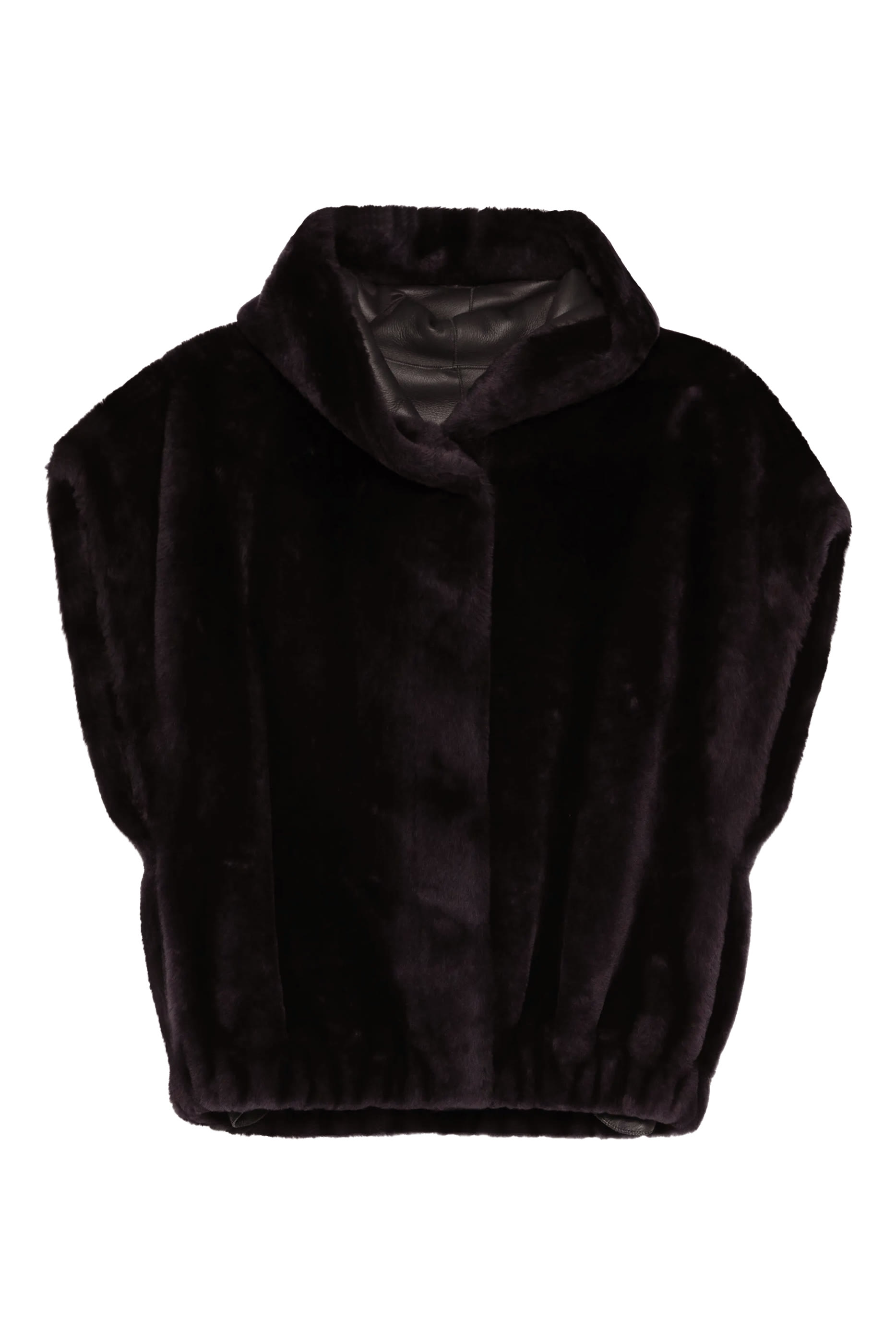 جاكيت أوريلي بغطاء رأس فرو صناعي