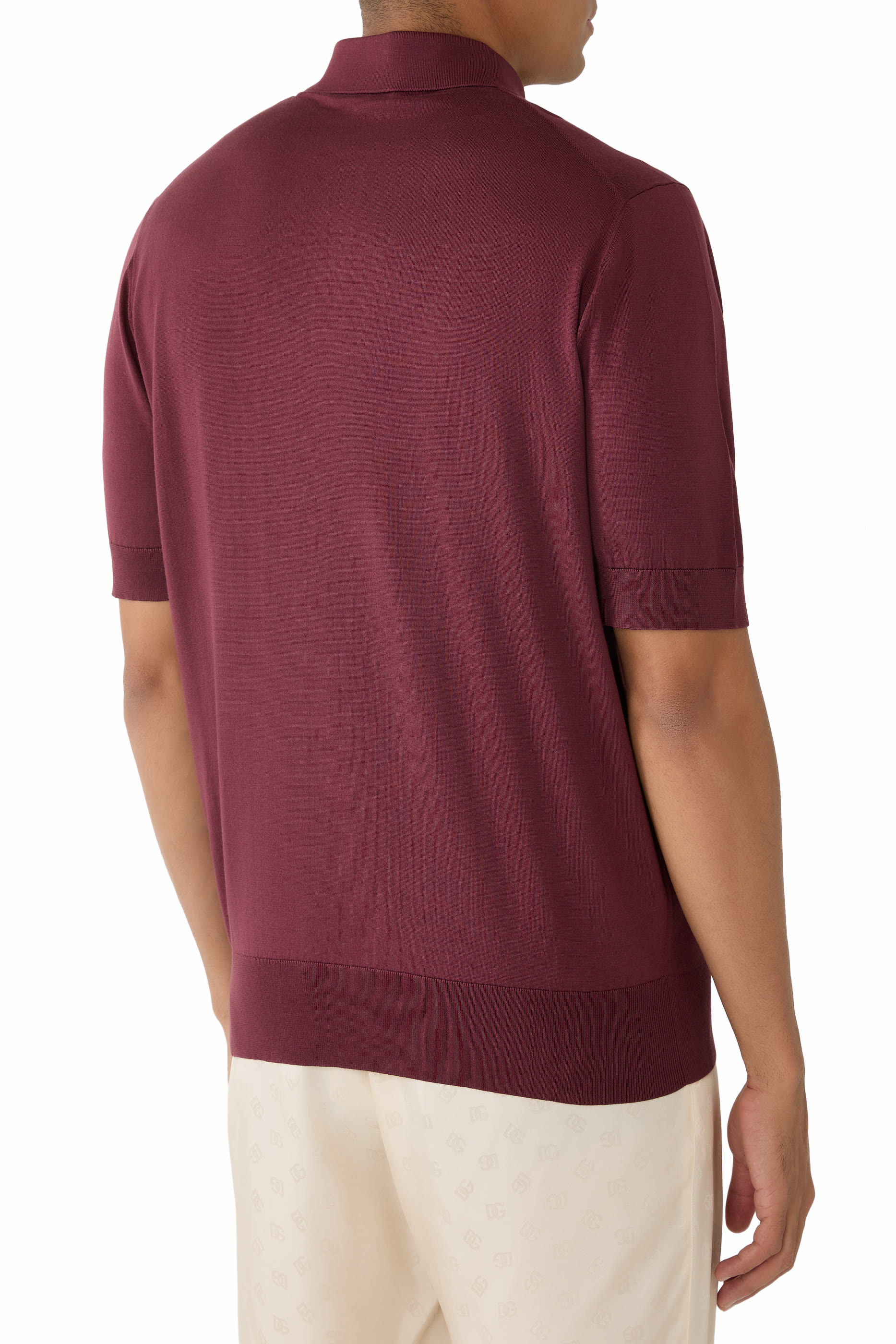 قميص بولو مطرز بشعار الماركة