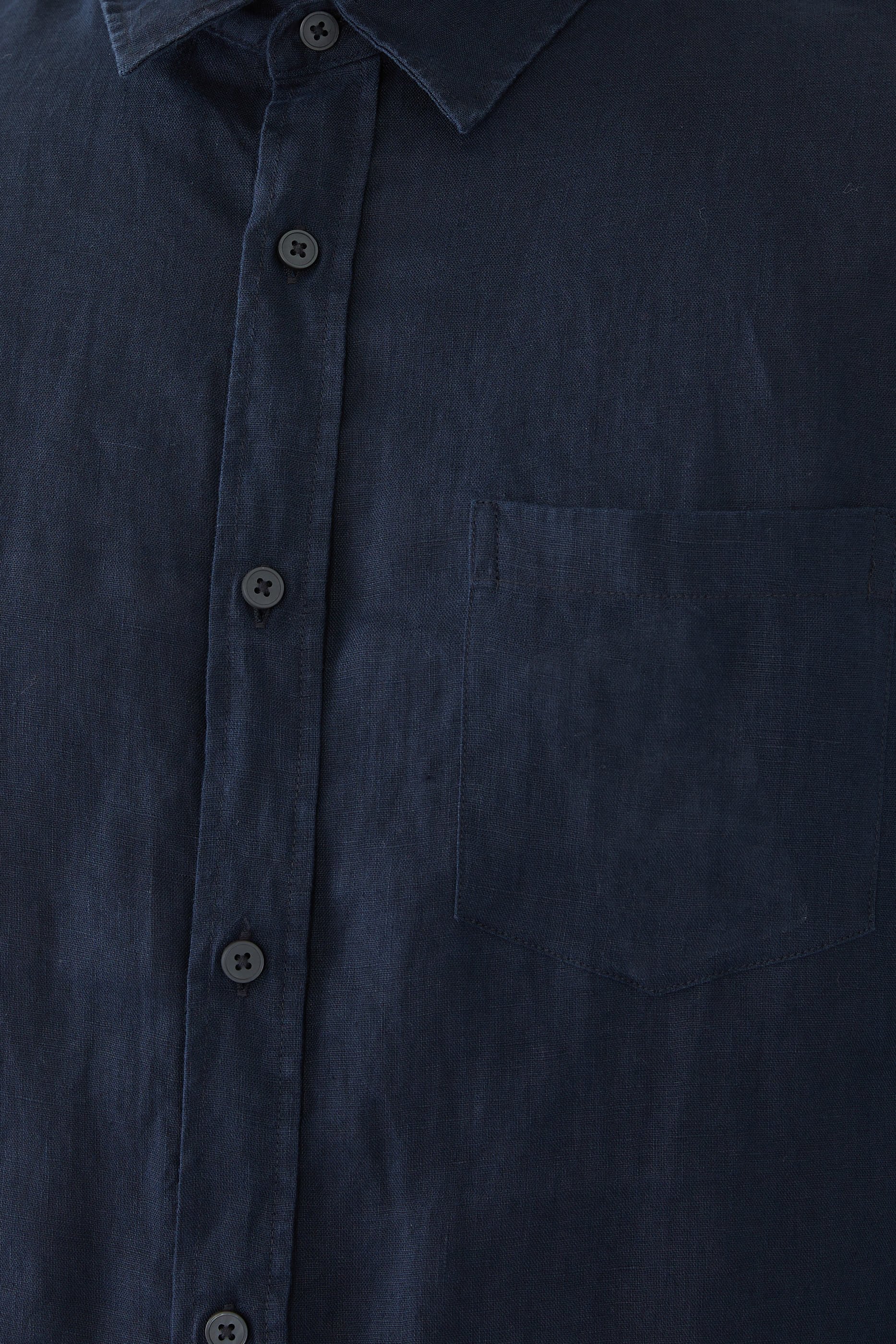 قميص بأكمام طويلة كتان