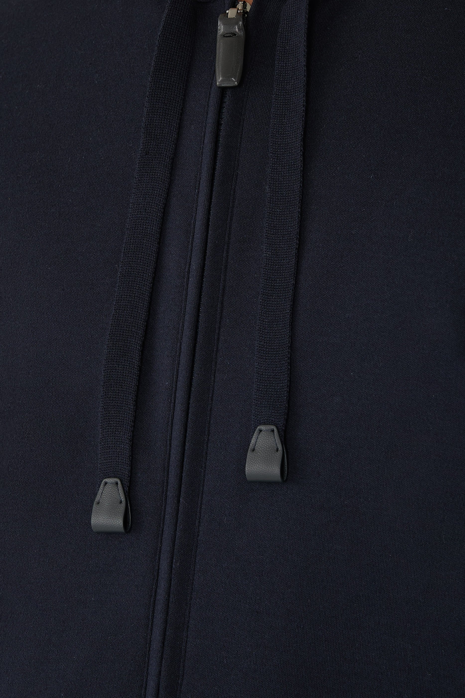 Stretch Cotton Full-Zip Hooded Blouson