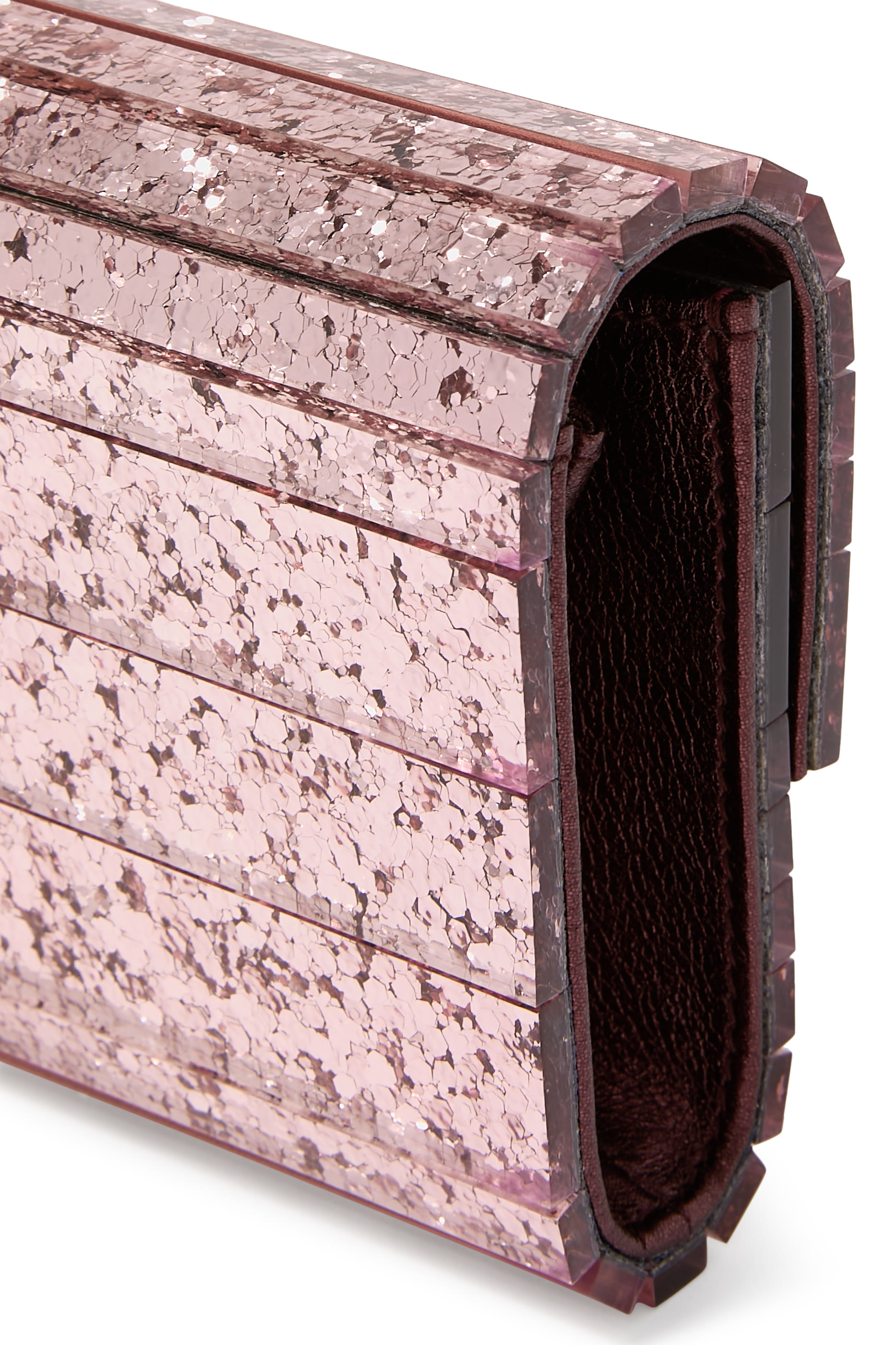 كلاتش سويتي خامة شفافة بجليتر ولون متدرج