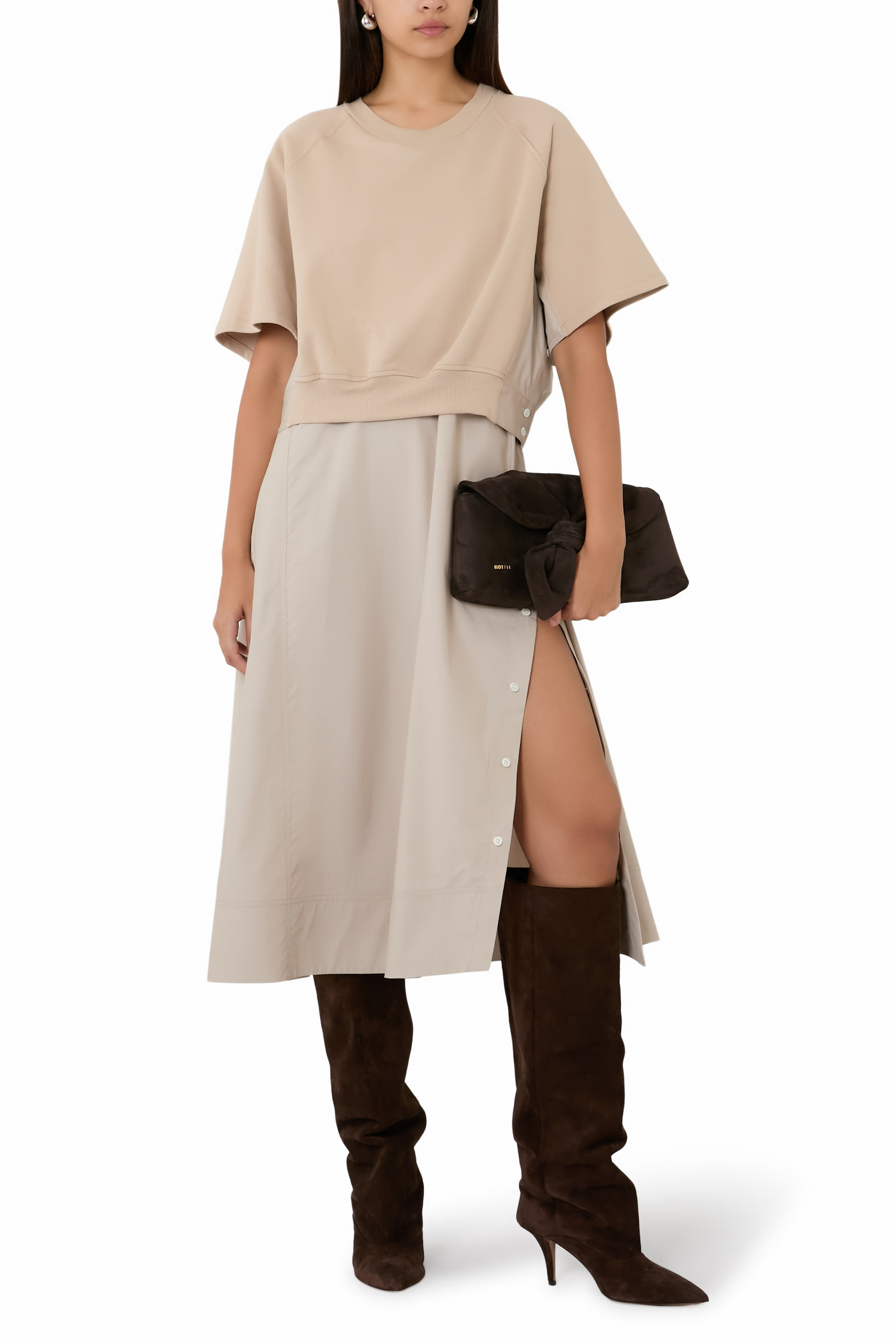 فستان كومبو فرينتش تيري